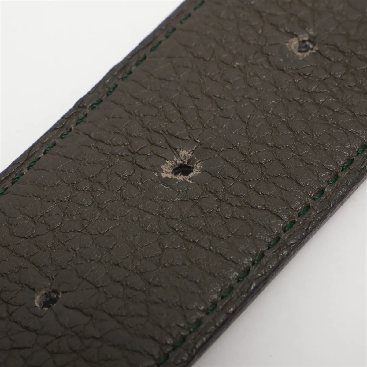 Constance H Belt Y:2020 Belt 90 Leather Green x Black Hole added Spreading — view 7