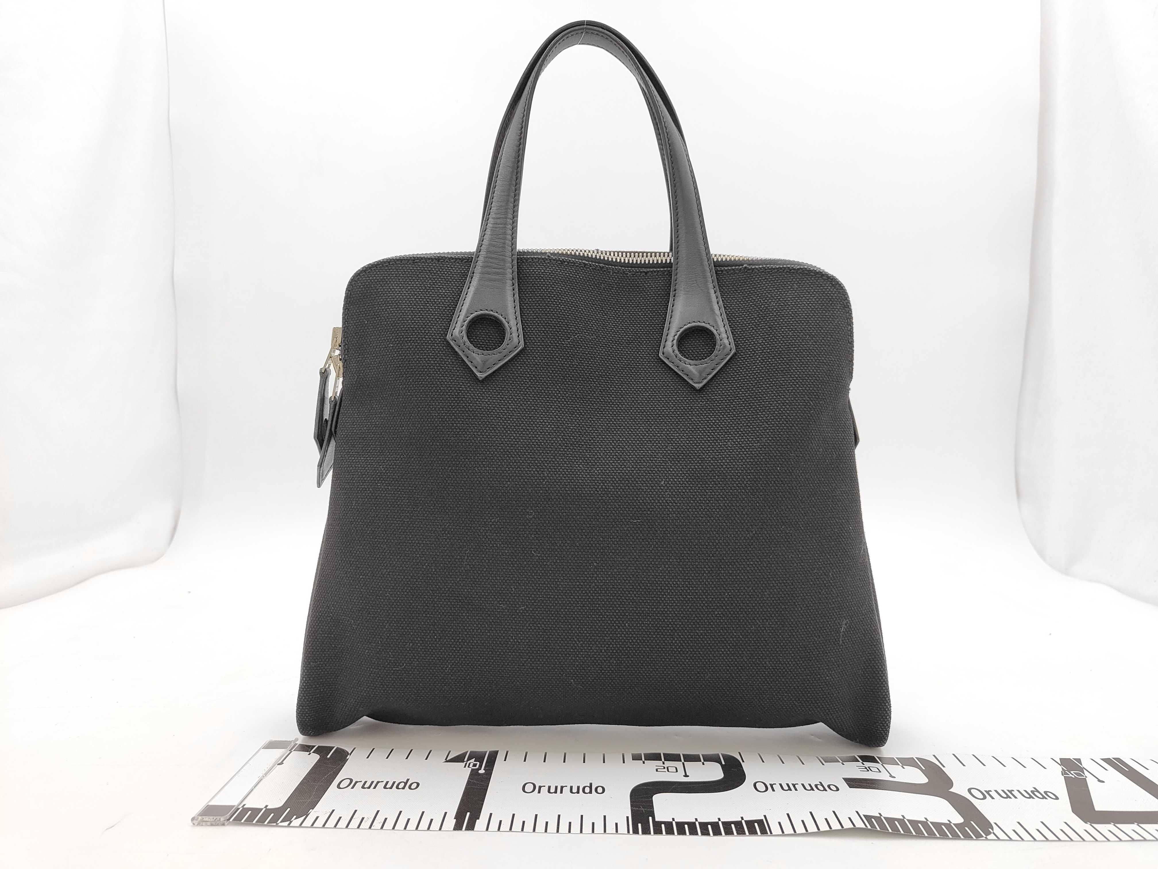 Sac Ybou PM Toile Canvas x Leather Black Handbag — view 2