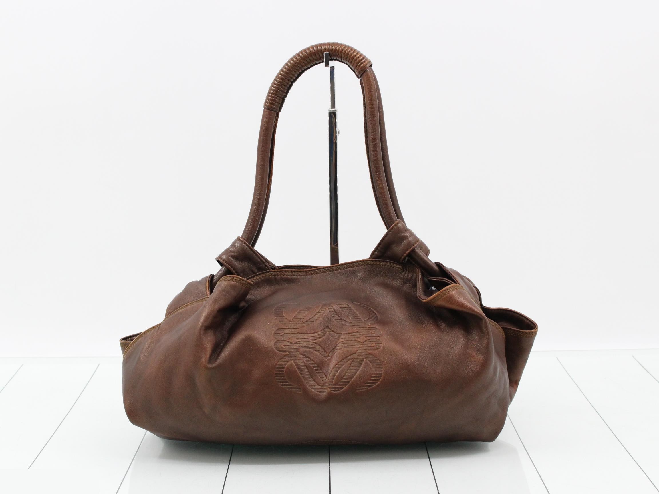 Anagram Nappa Aire Handbag, Metallic Brown