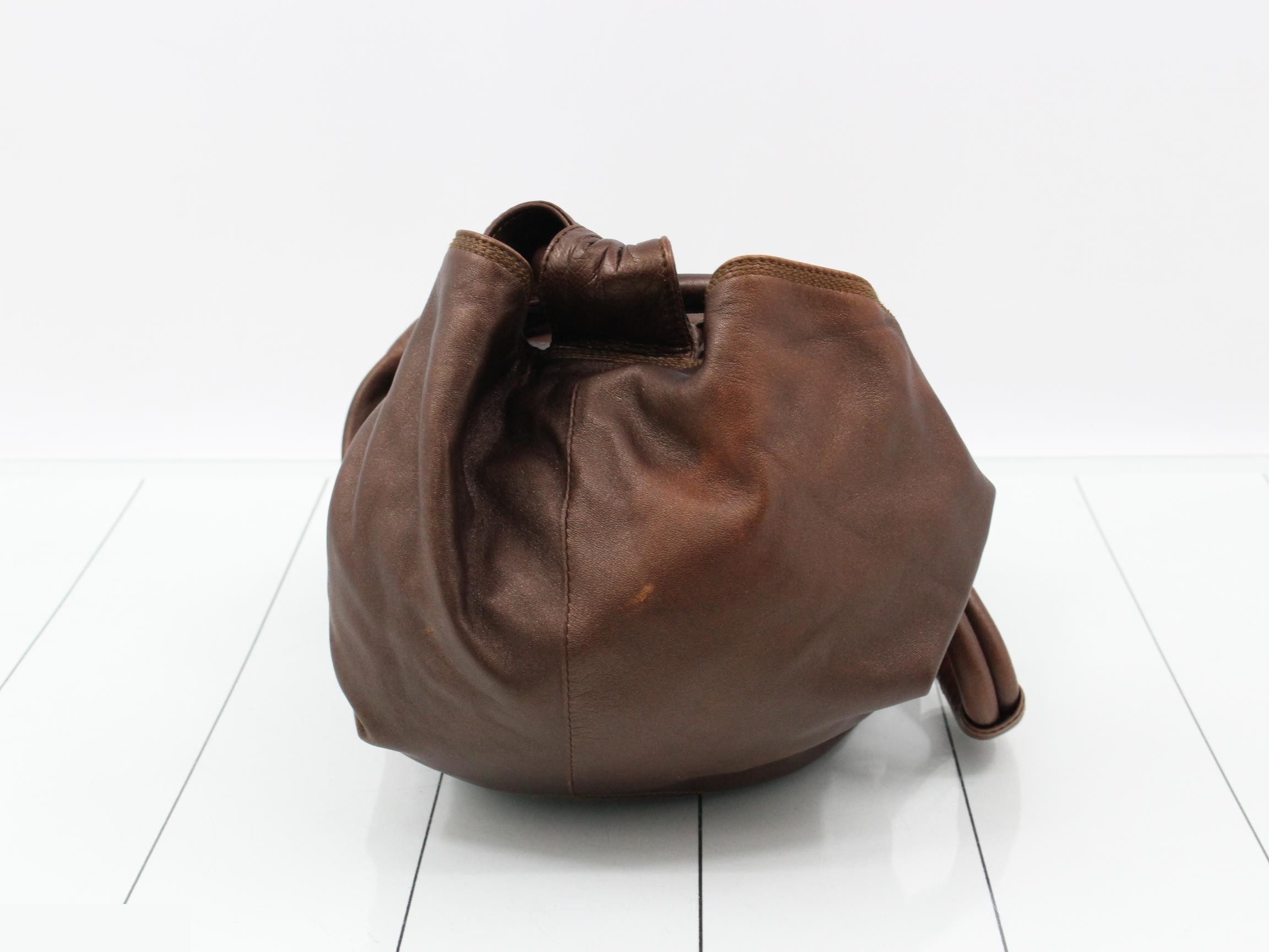 Anagram Nappa Aire Handbag, Metallic Brown — view 3