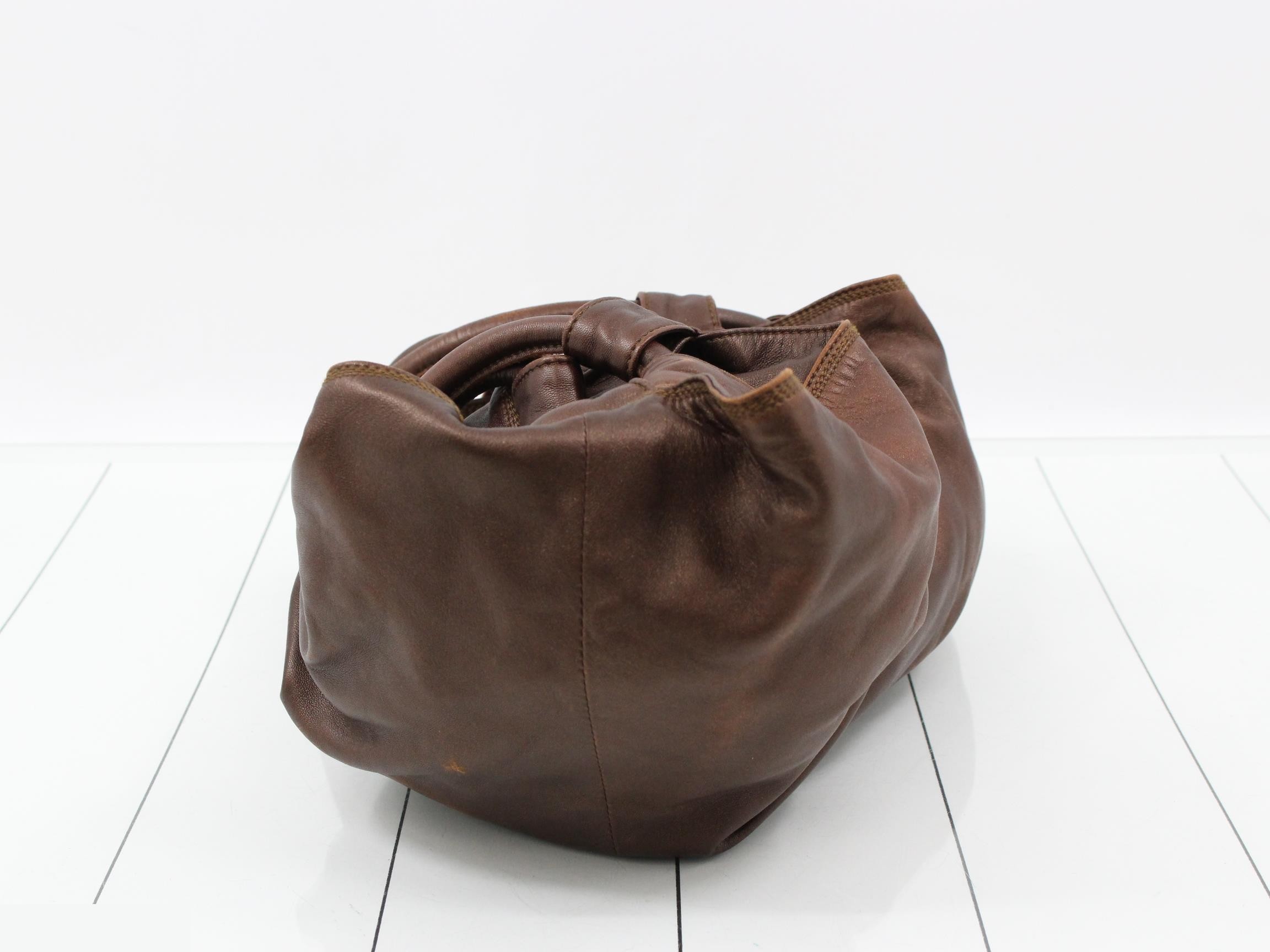 Anagram Nappa Aire Handbag, Metallic Brown — view 4
