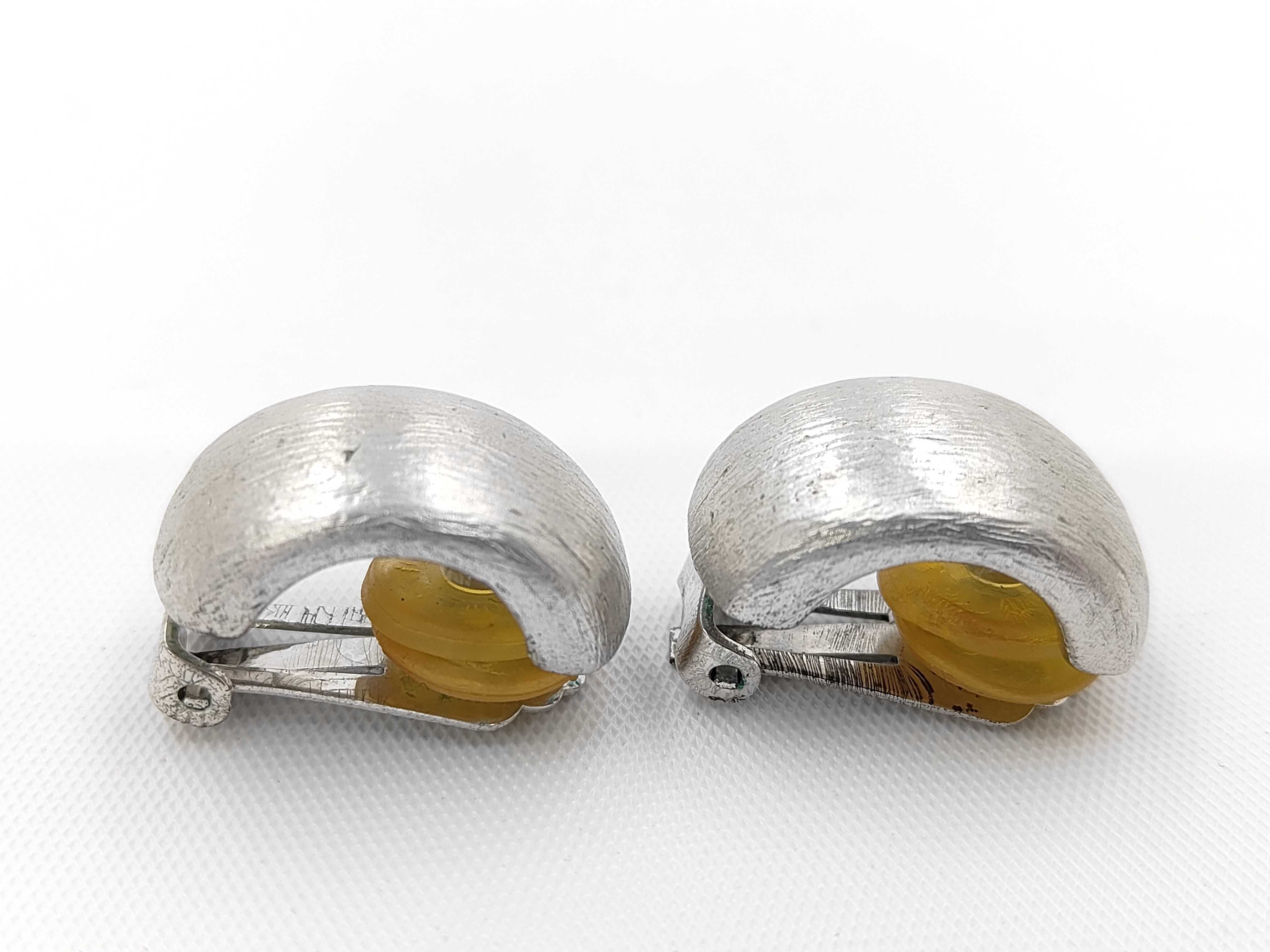 Half Hoop Silver YG Earrings — view 3