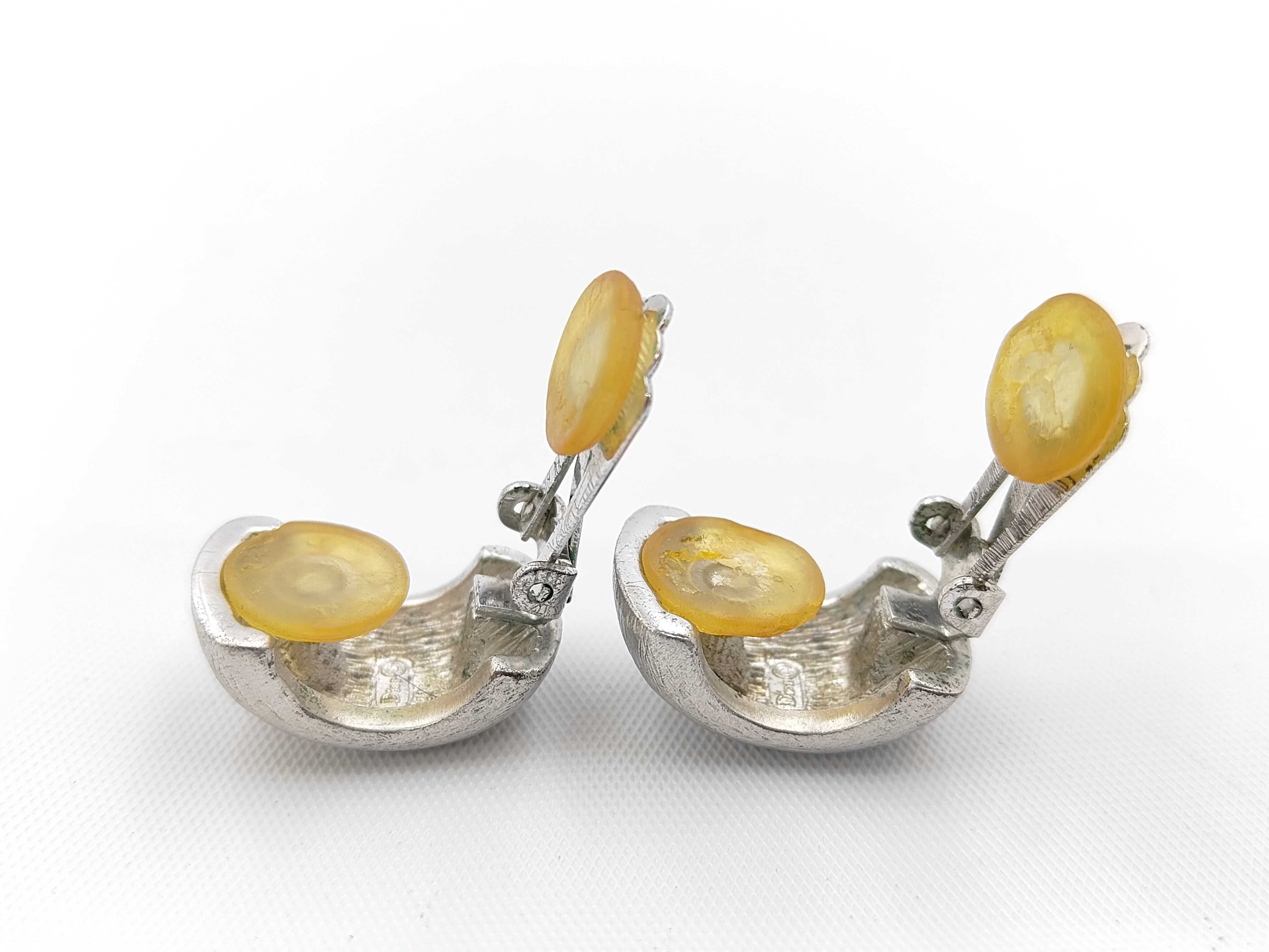 Half Hoop Silver YG Earrings — view 4