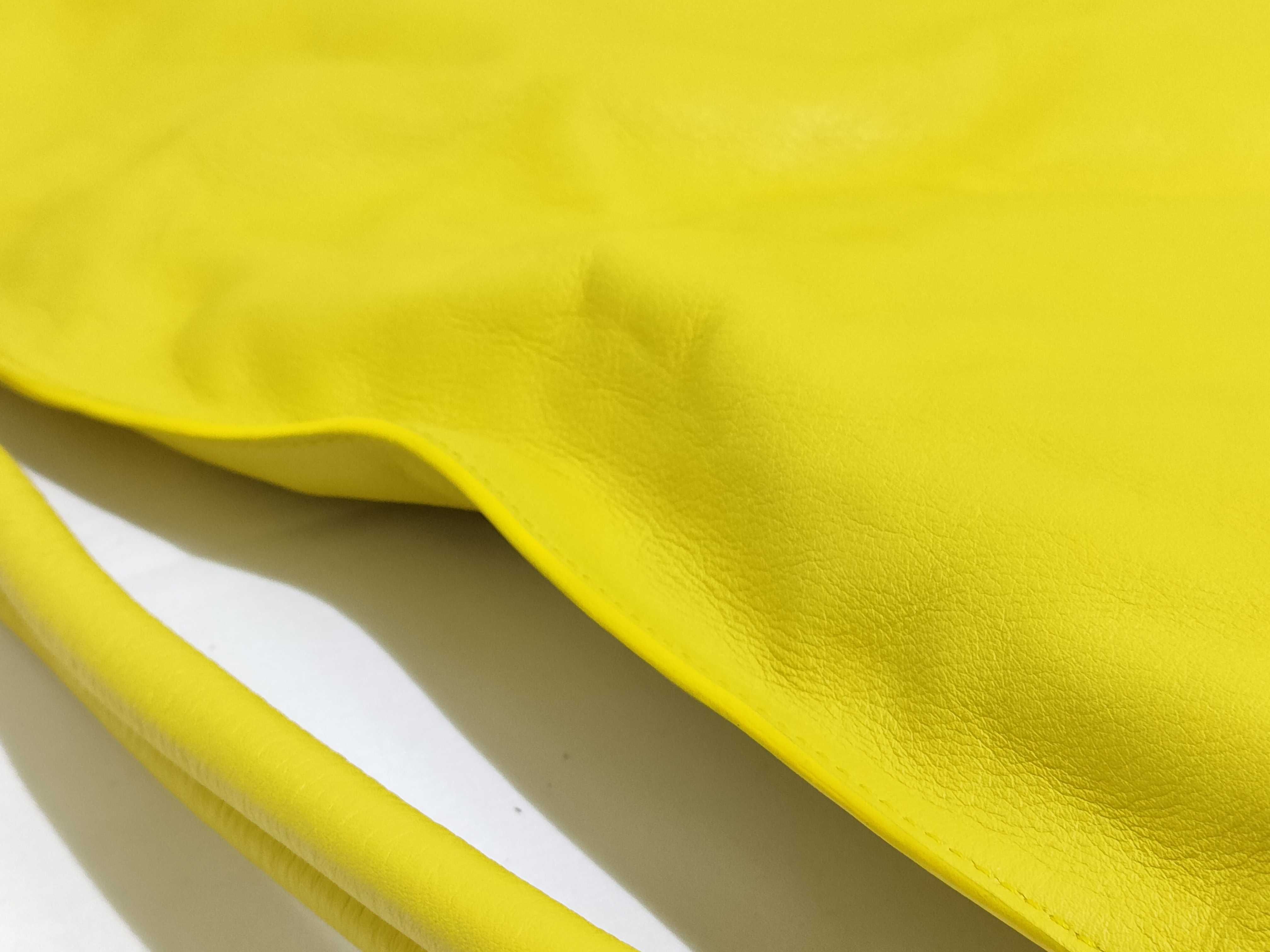 Yago Leather Backpack/Rucksack, Yellow — view 15