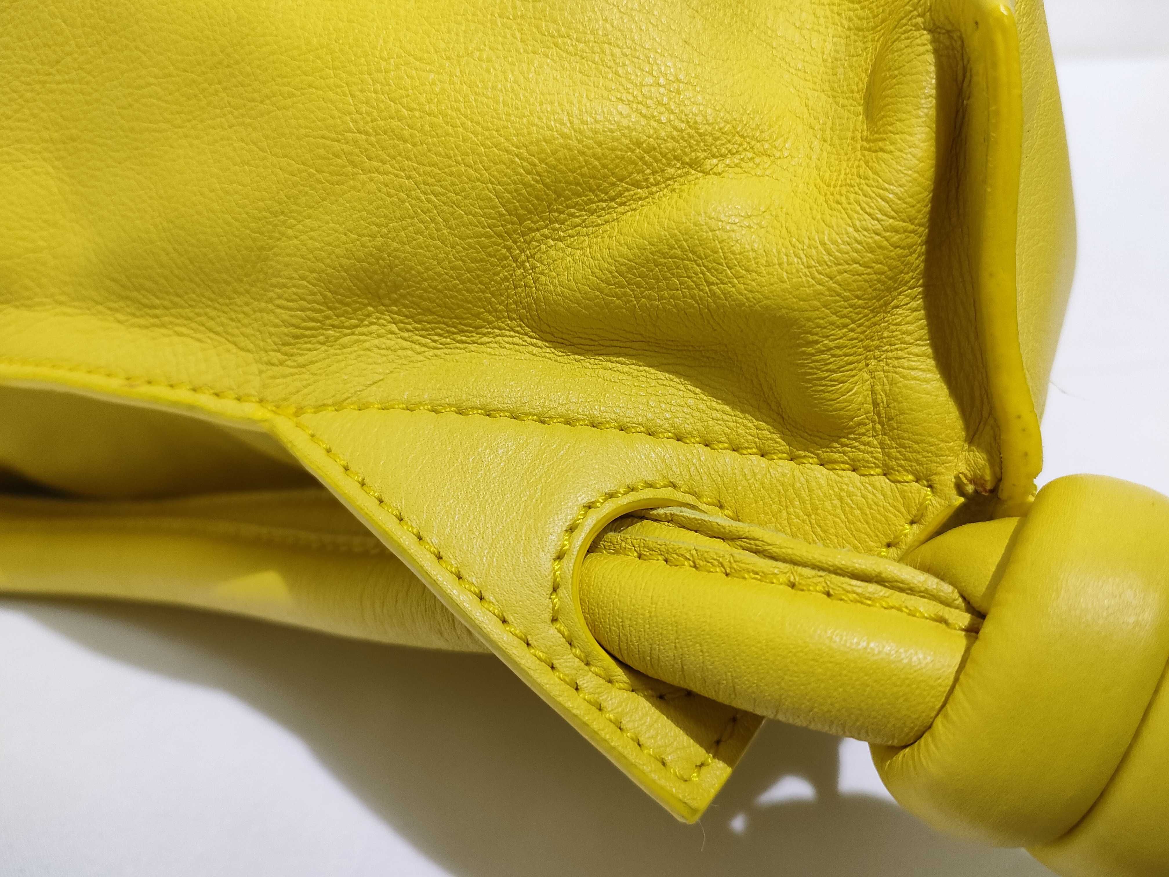 Yago Leather Backpack/Rucksack, Yellow — view 5