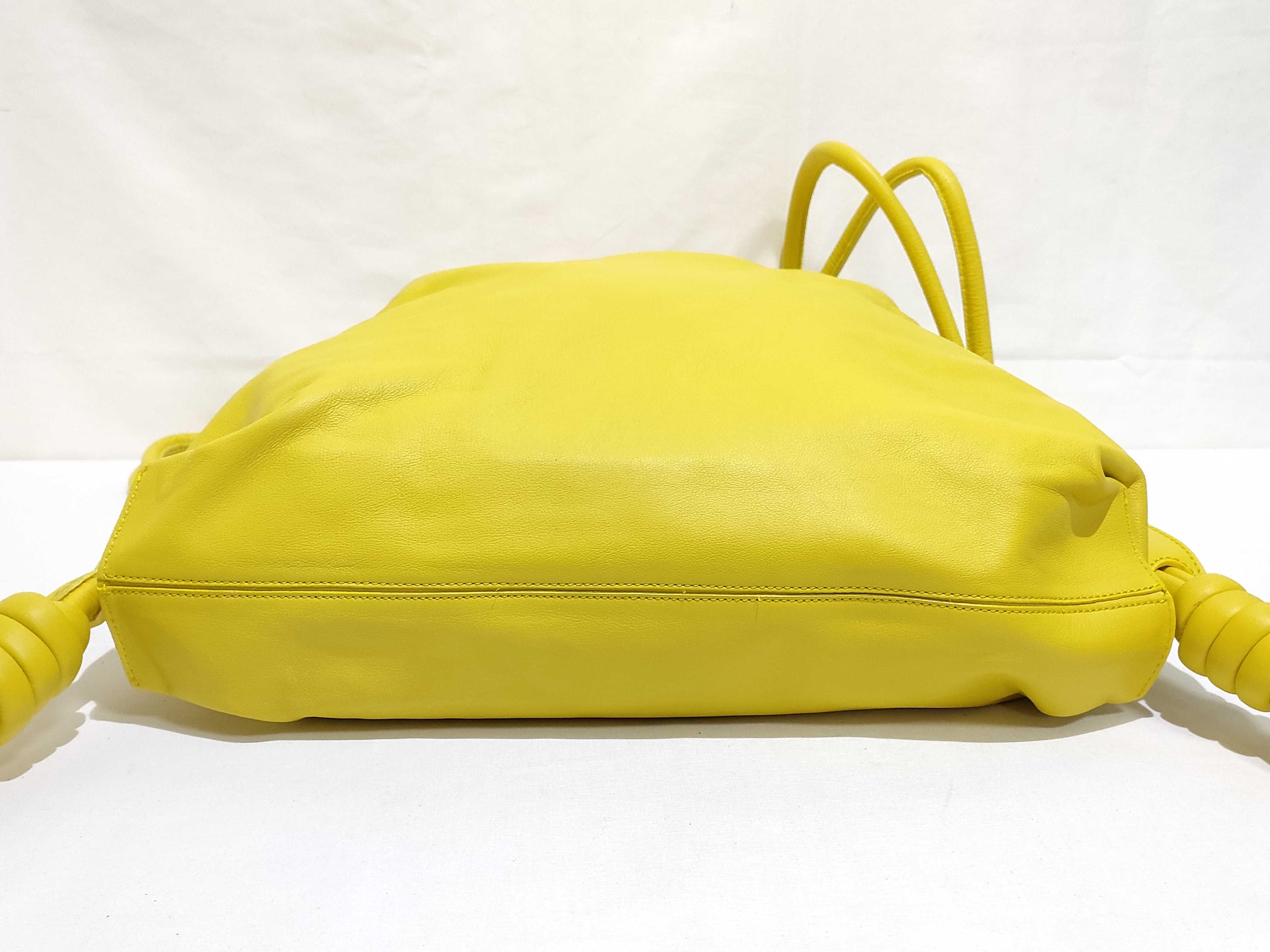 Yago Leather Backpack/Rucksack, Yellow — view 6