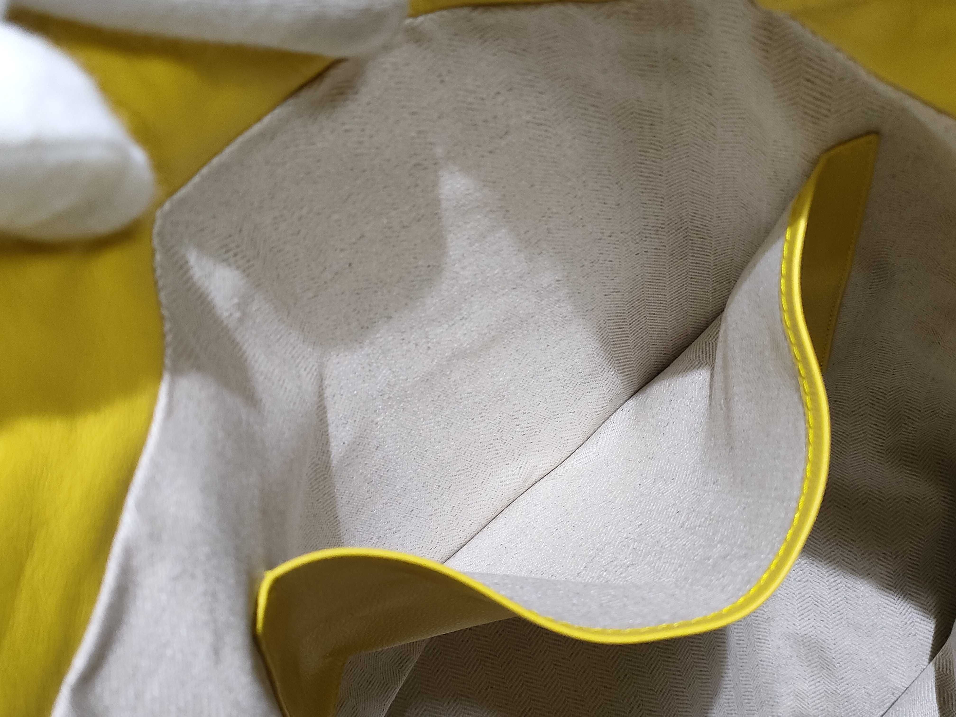 Yago Leather Backpack/Rucksack, Yellow — view 8