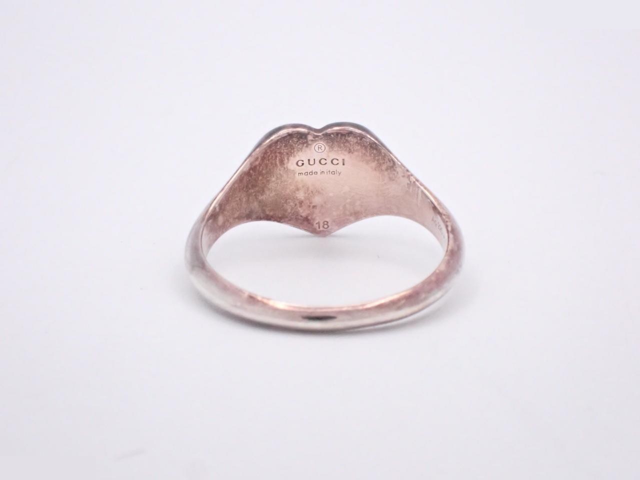 Interlocking Ring, Heart Design, Ag925/3.3g, Stamped 18 — view 2