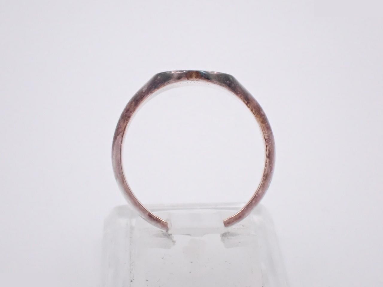 Interlocking Ring, Heart Design, Ag925/3.3g, Stamped 18 — view 3