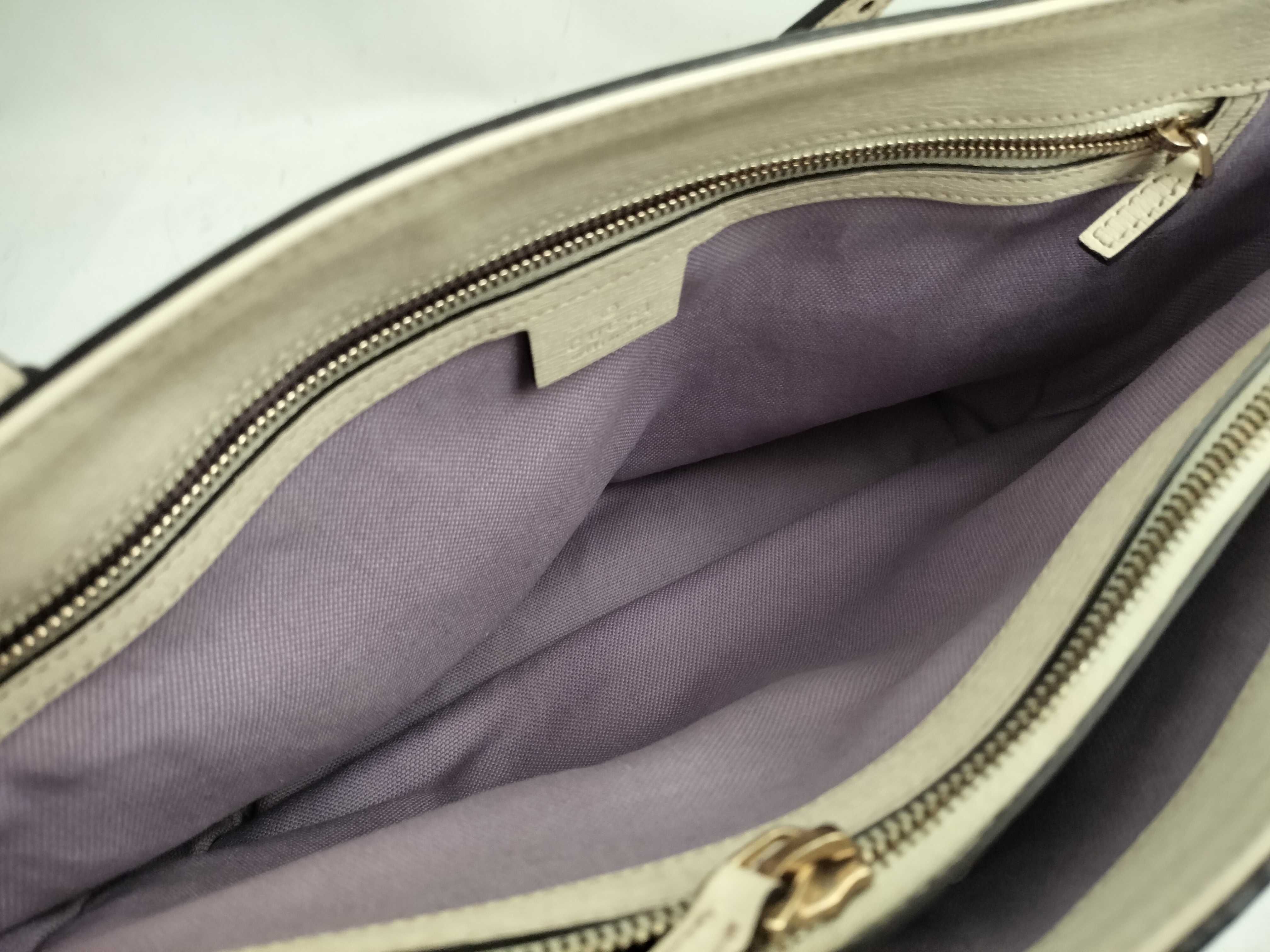Microguccissima Patent Leather Tote Bag, Pink Beige, 336776 Tote Bag — view 9