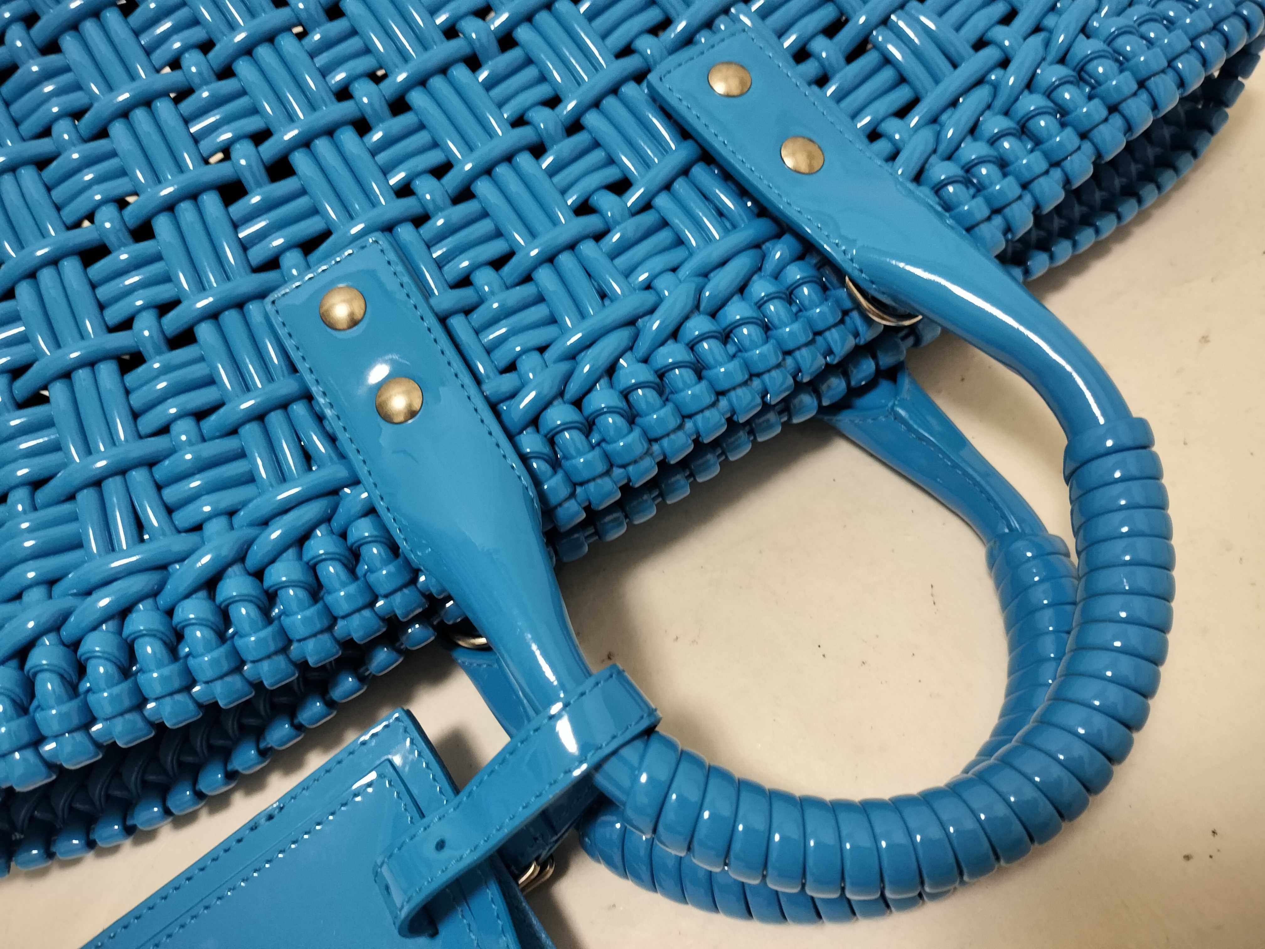 Bistro Basket Bag XS Patent Leather Handbag Blue 671342 Handbag — view 3