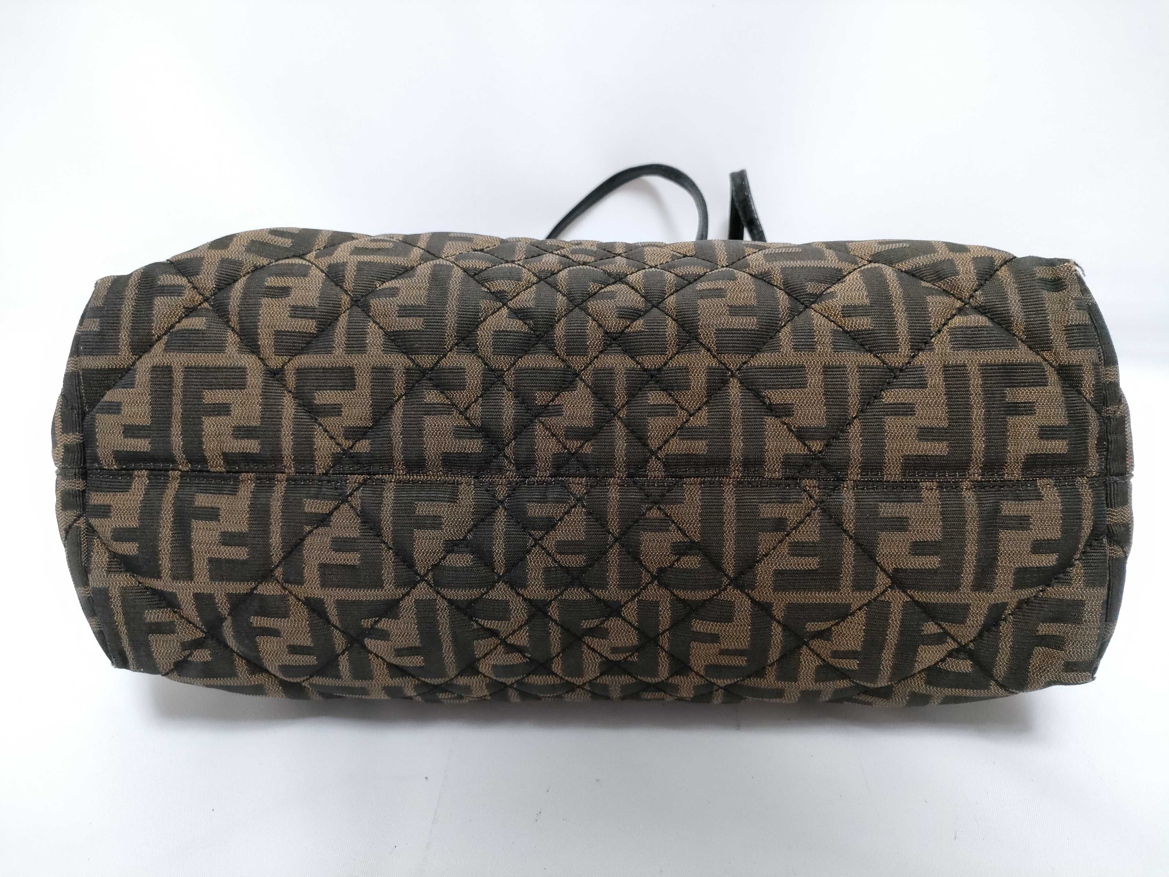 Zucca pattern FF Logo Quilted Tote Bag — view 3
