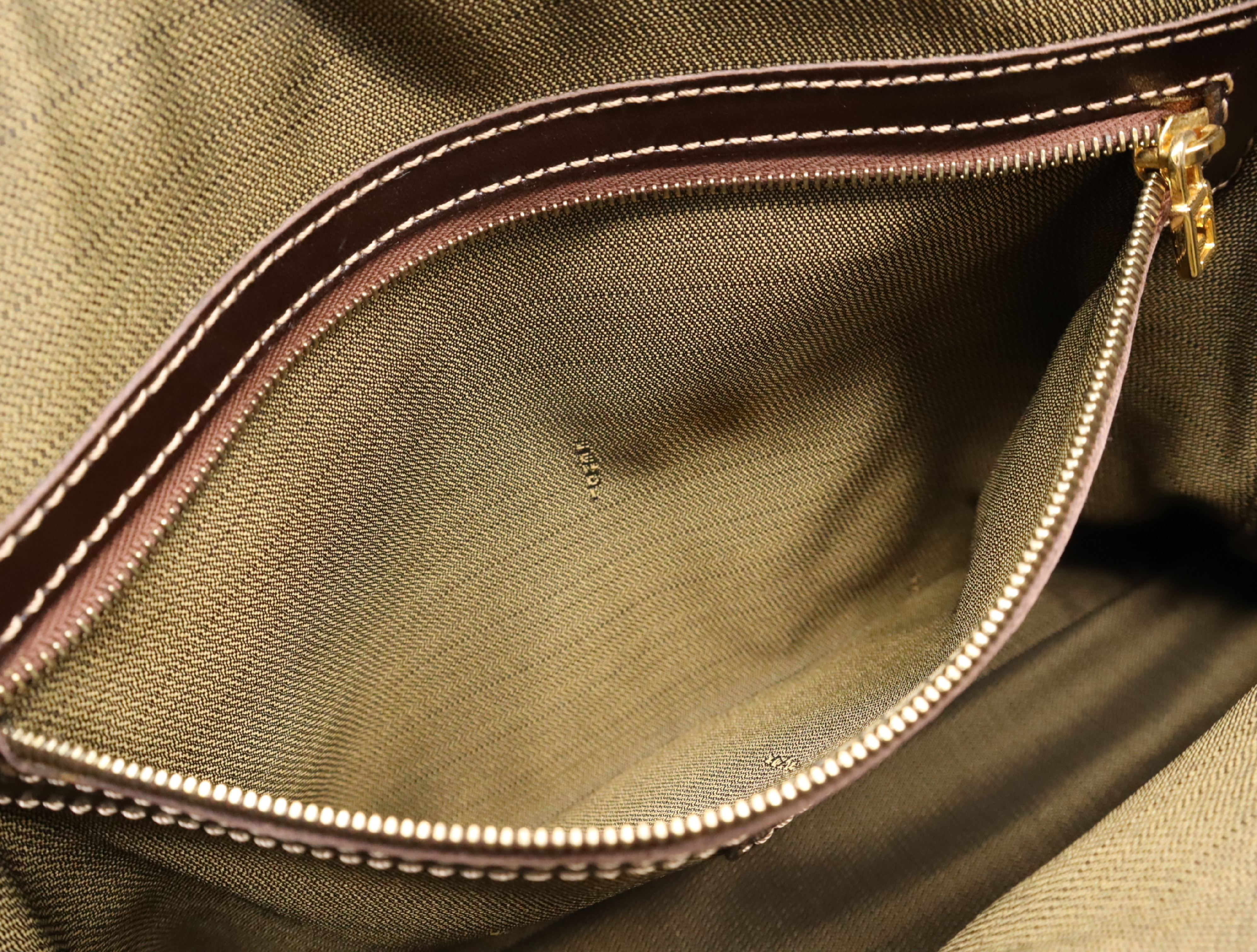 Canvas Zucca Khaki Handbag — view 13