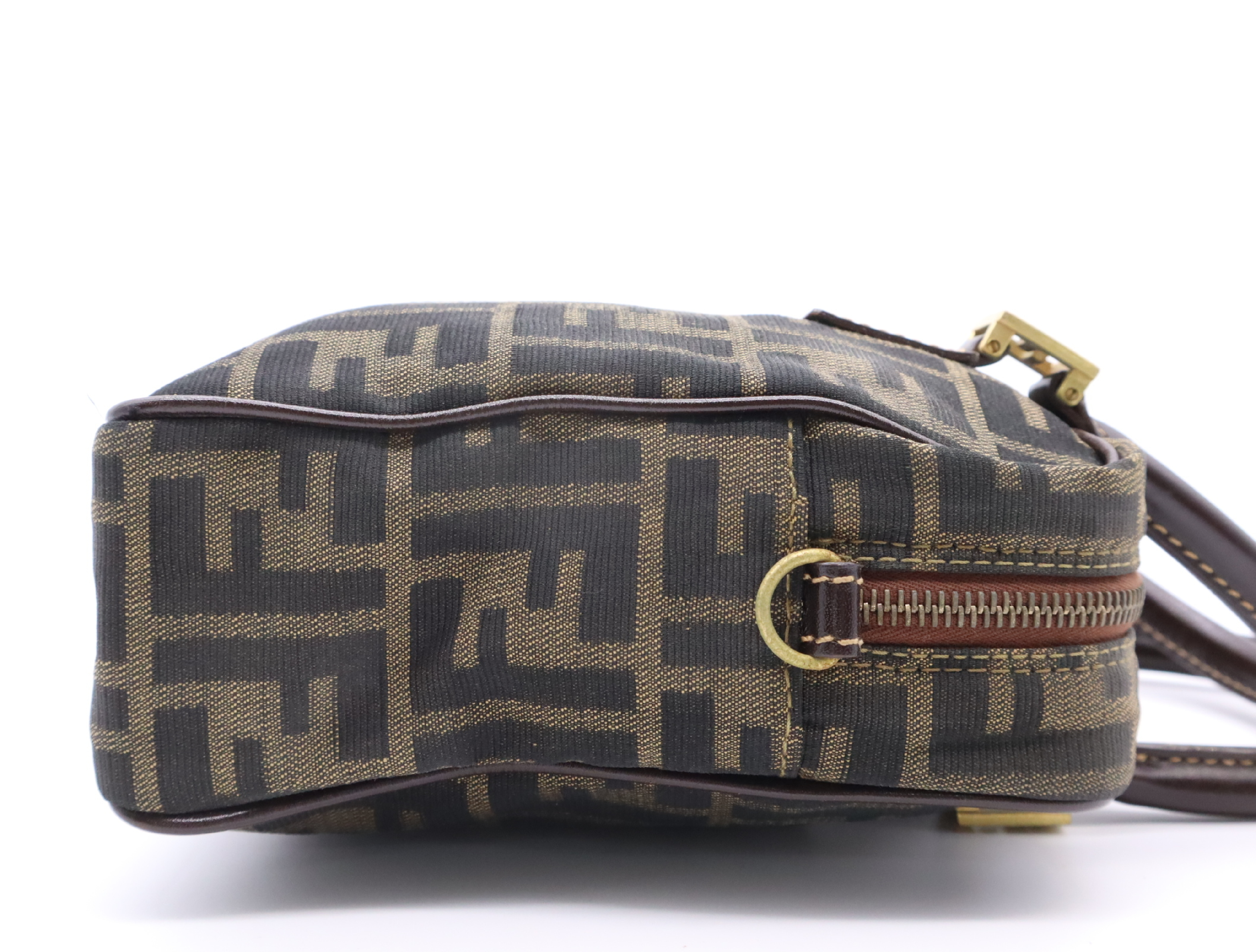 Canvas Zucca Khaki Handbag — view 5
