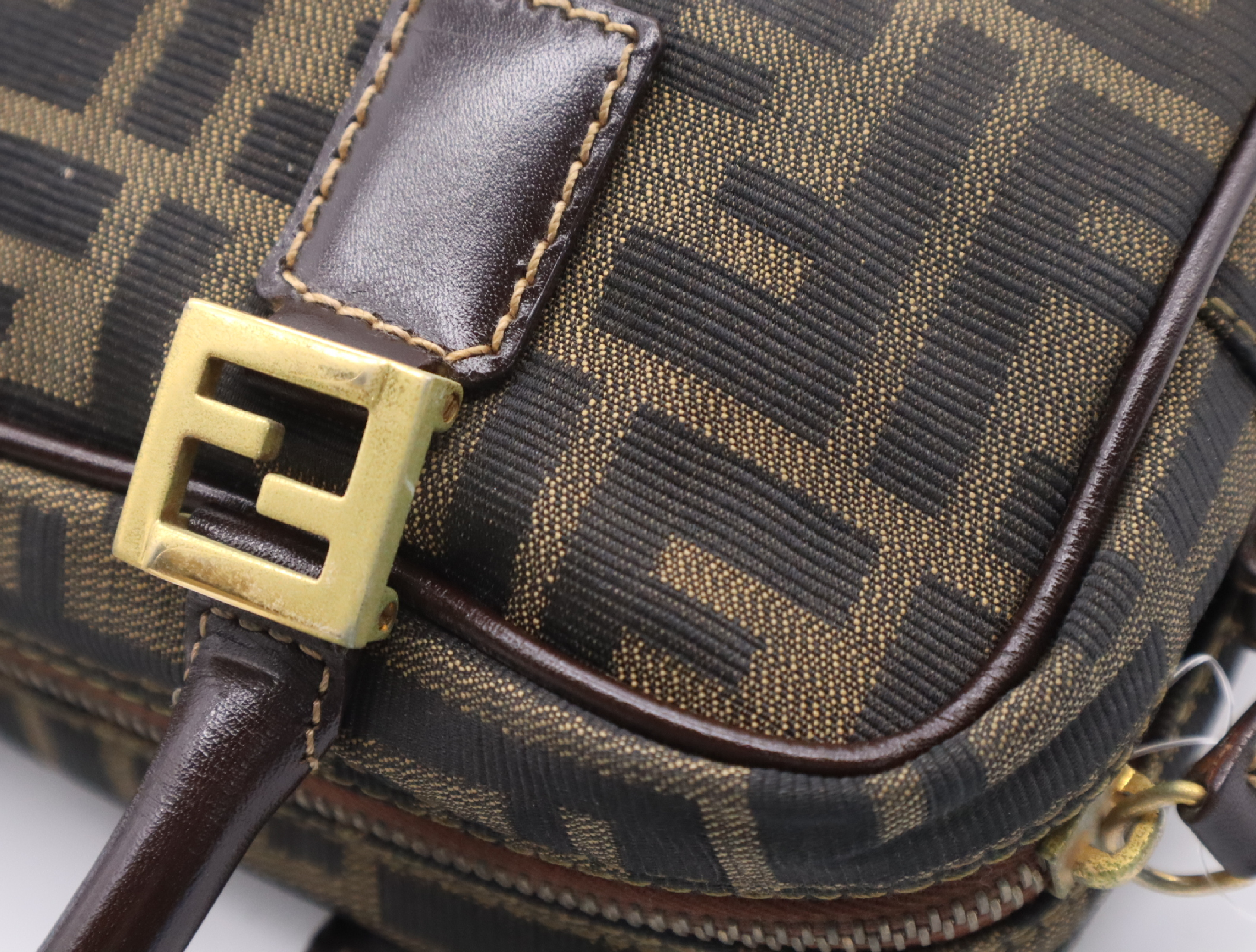 Canvas Zucca Khaki Handbag — view 9