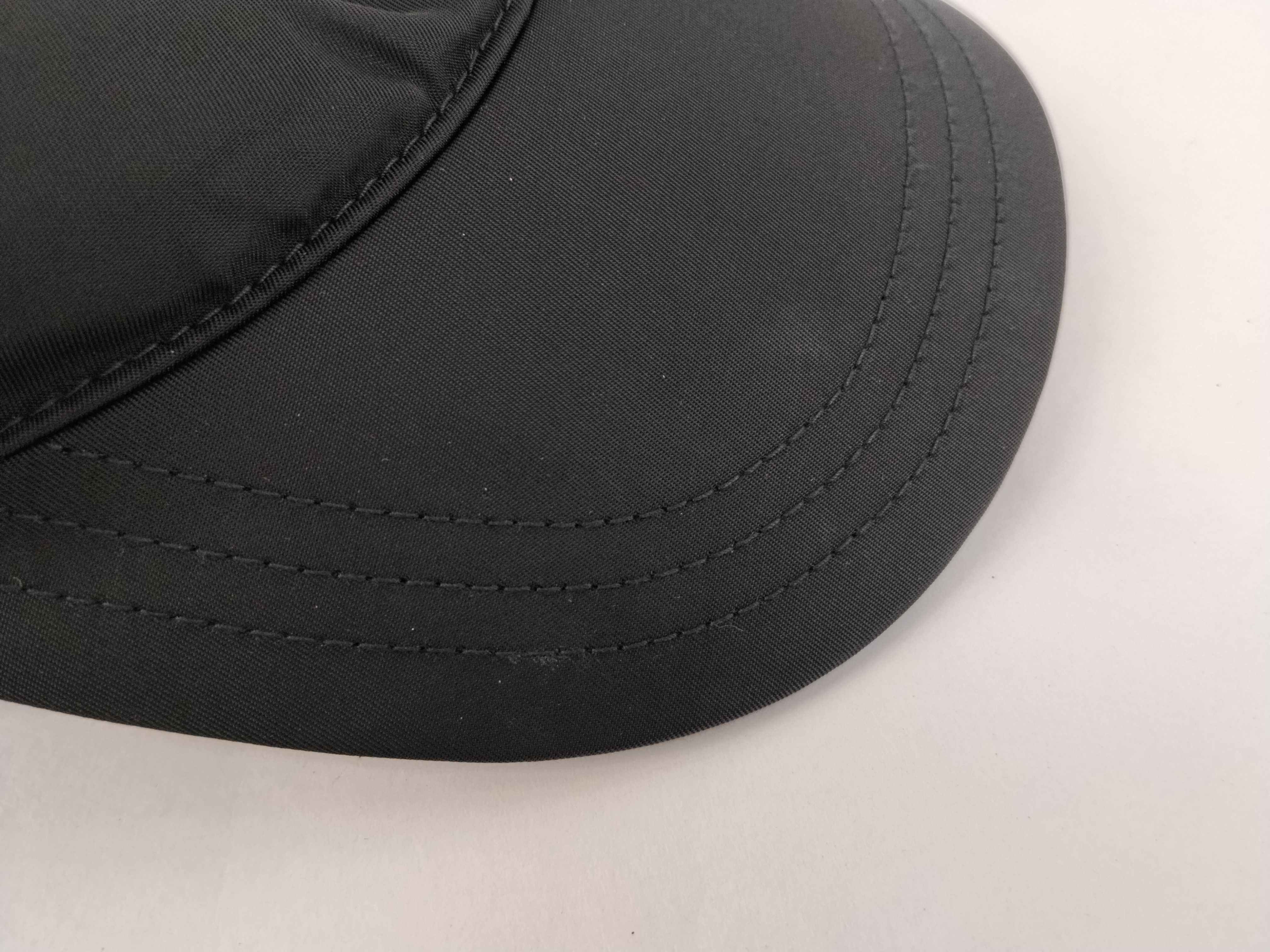 Nylon Baseball Cap with Triangle Plate Logo, Black, Other Accessories — view 10
