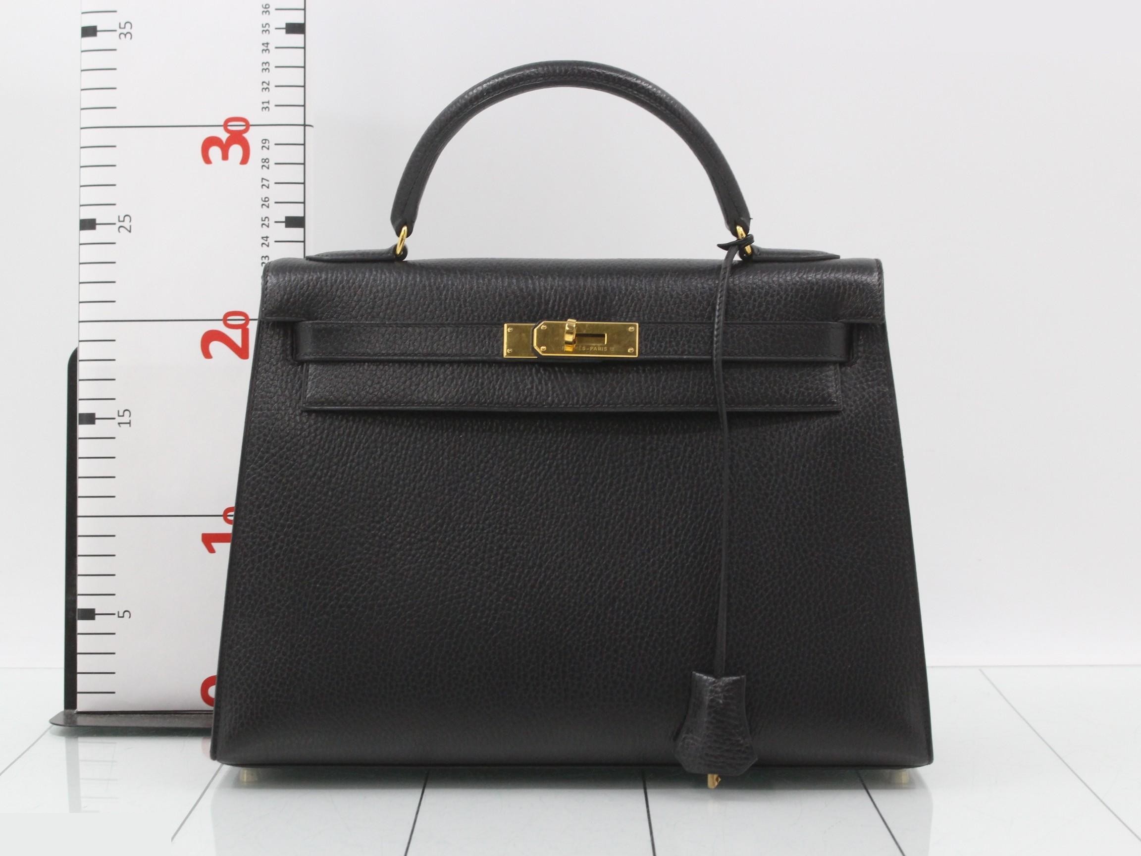 Kelly 32 Sellier Ardennes Black Gold Hardware Y — view 2