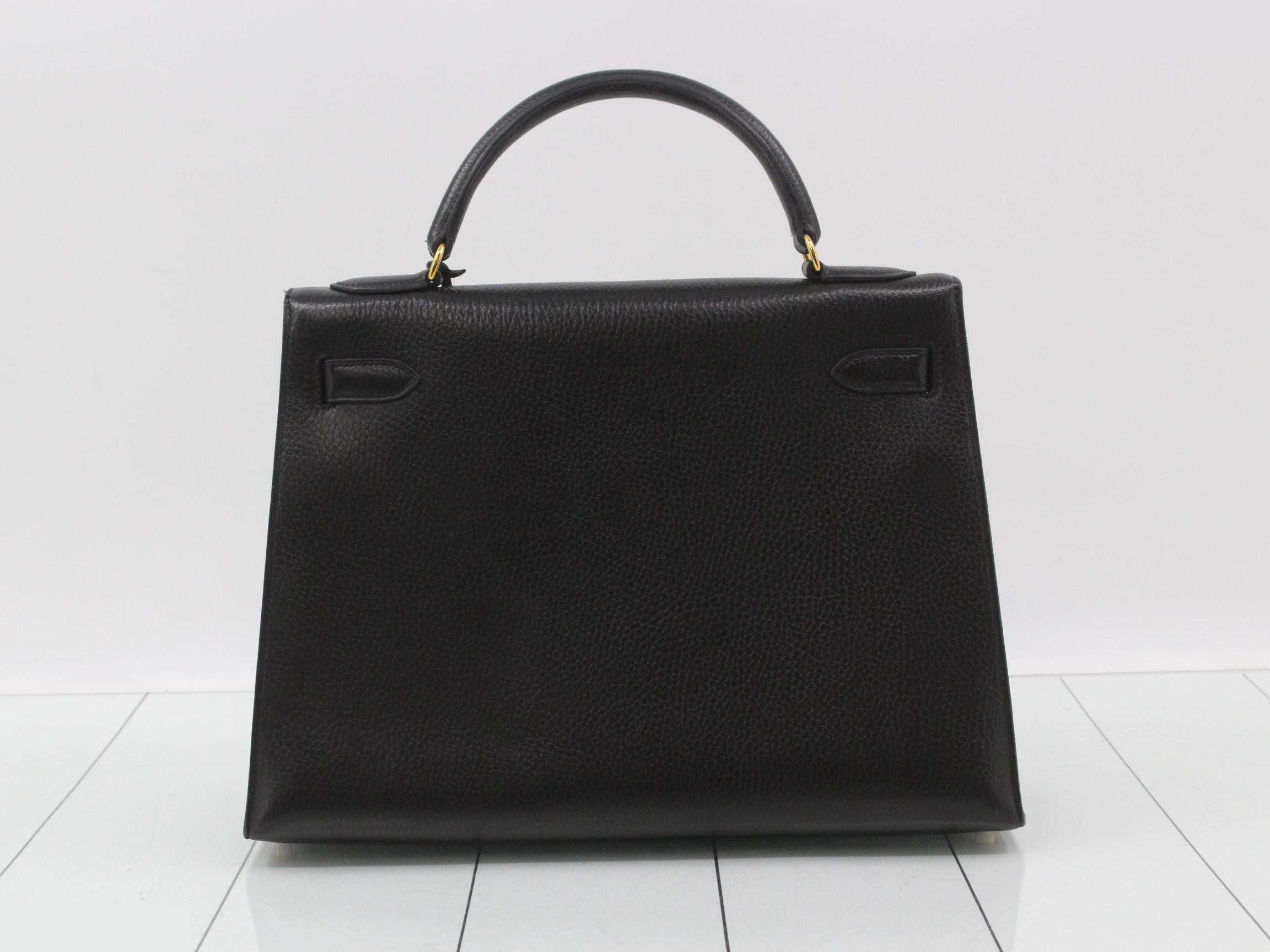 Kelly 32 Sellier Ardennes Black Gold Hardware Y — view 3