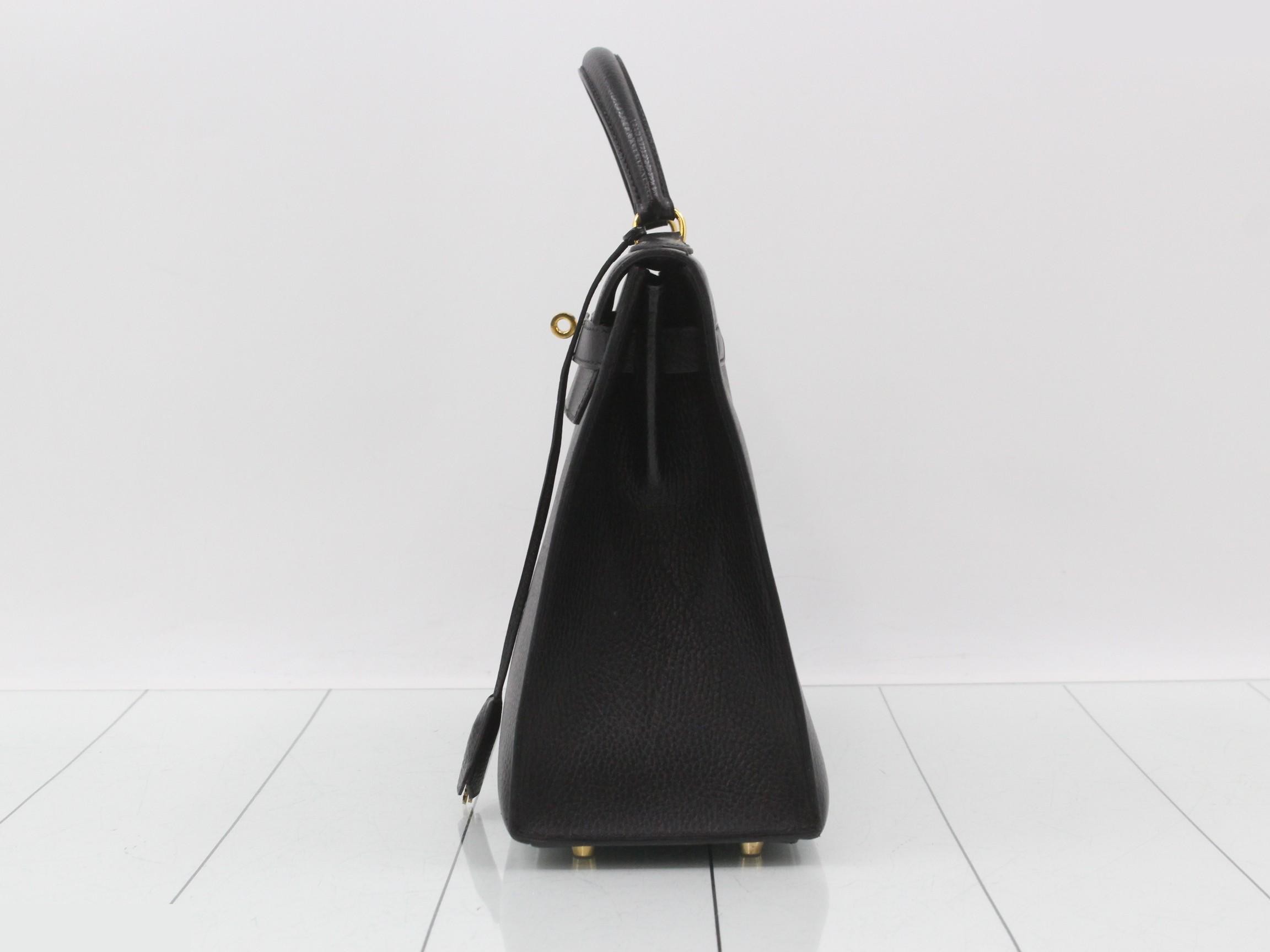Kelly 32 Sellier Ardennes Black Gold Hardware Y — view 4