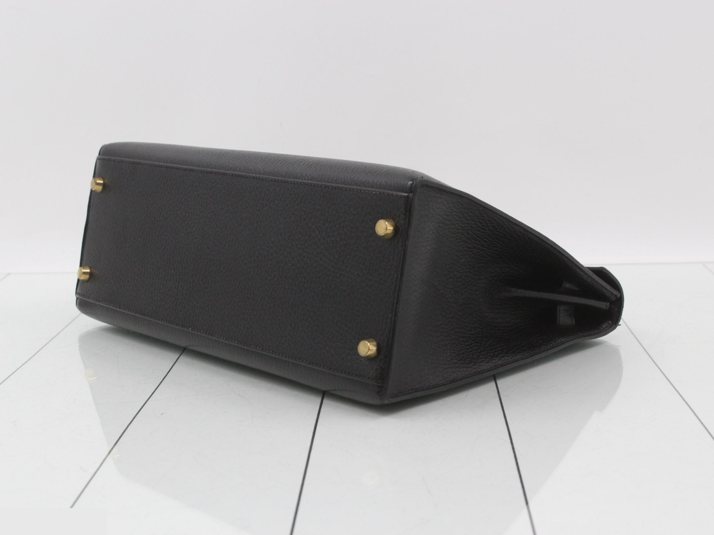 Kelly 32 Sellier Ardennes Black Gold Hardware Y — view 7
