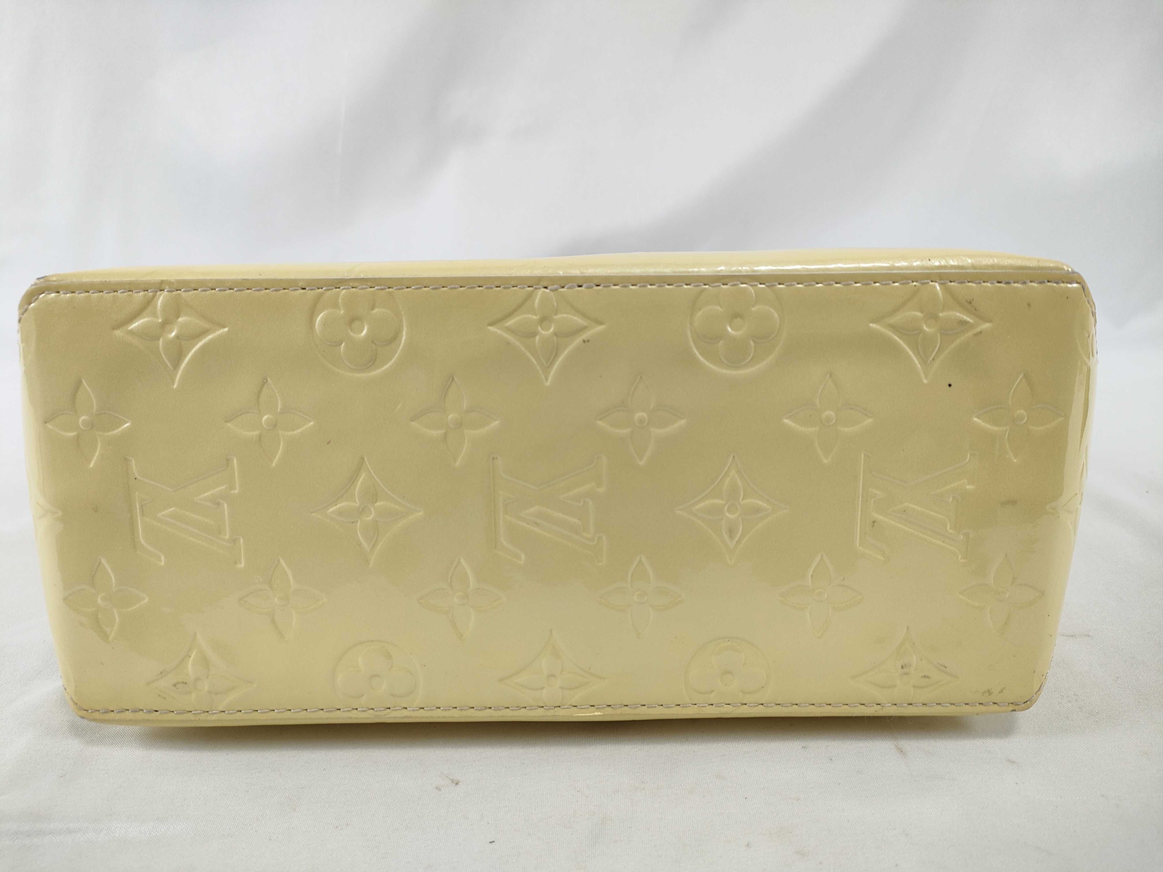 Vernis Louis Vuitton Vernis Lead PM Handbag Yellow *Internal stains and mold M91307 TH0055 Handbag — view 7