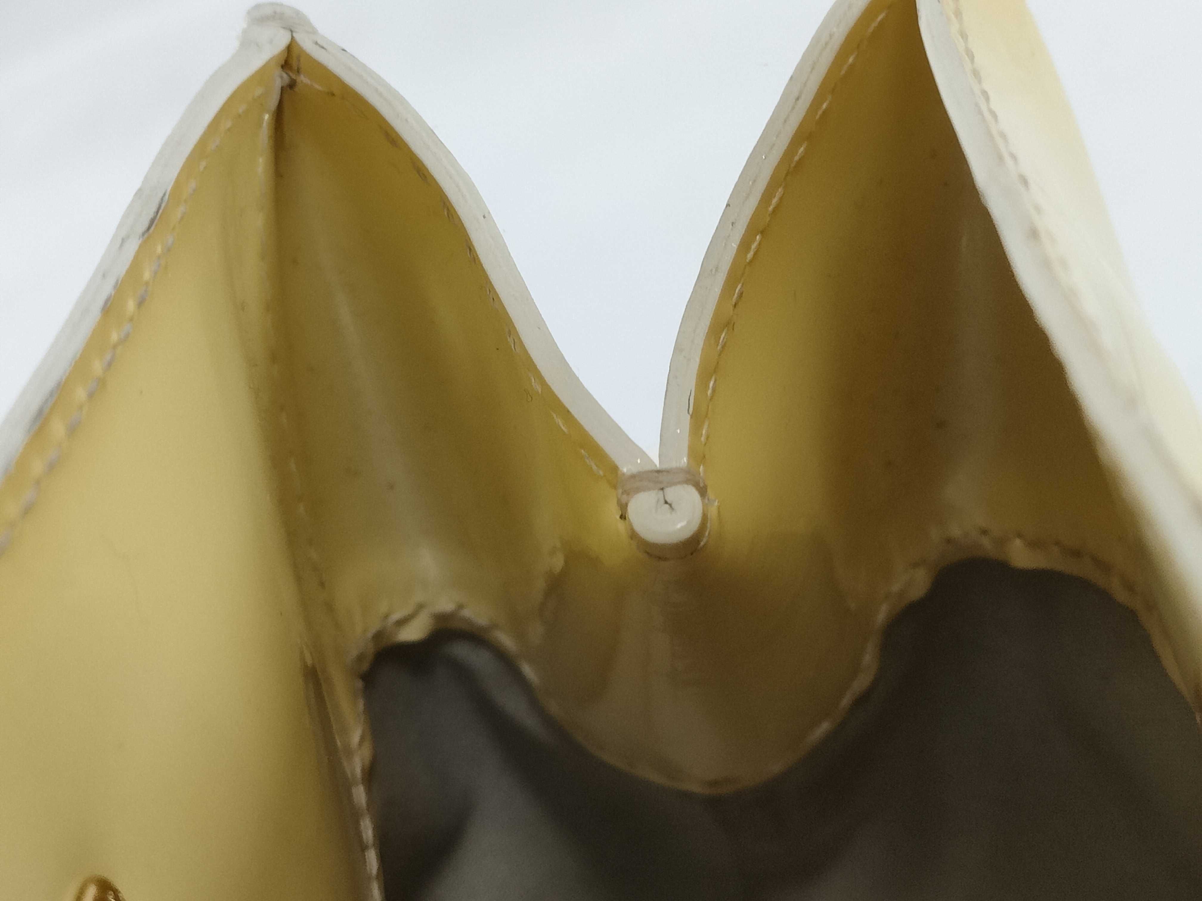 Vernis Louis Vuitton Vernis Lead PM Handbag Yellow *Internal stains and mold M91307 TH0055 Handbag — view 8