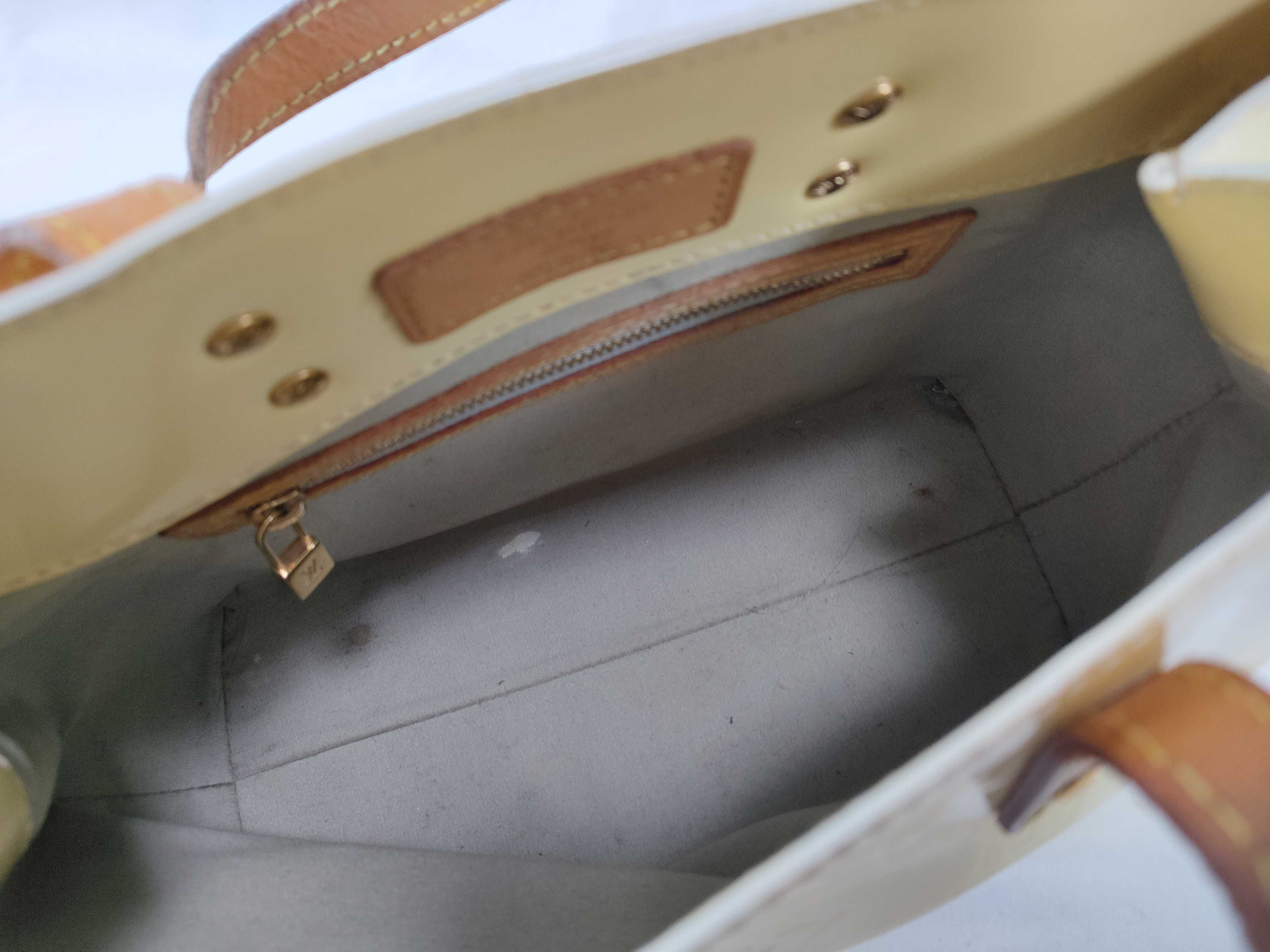 Vernis Louis Vuitton Vernis Lead PM Handbag Yellow *Internal stains and mold M91307 TH0055 Handbag — view 9