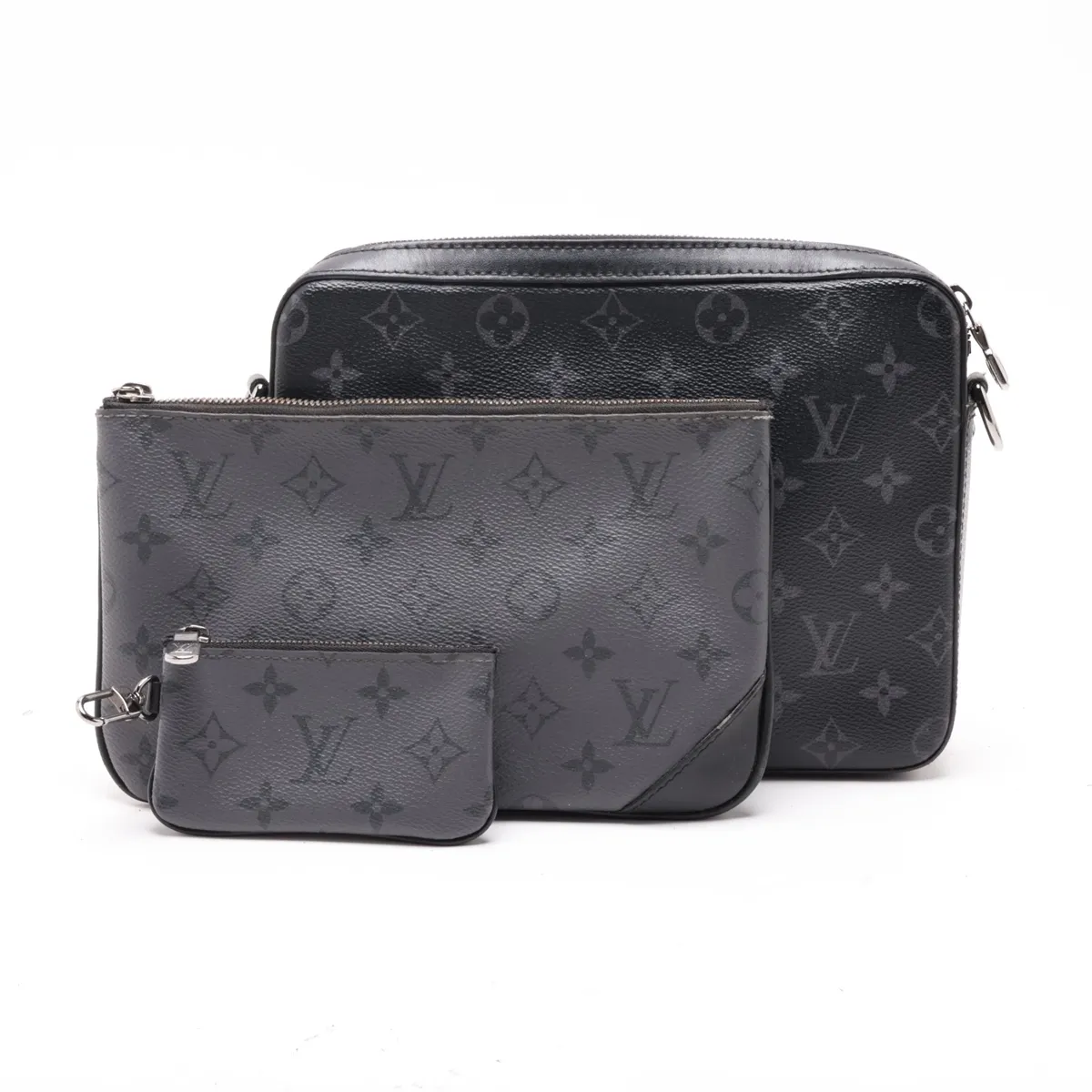 Monogram Eclipse Trio Messenger M69443 Black (RFID detected) — view 2