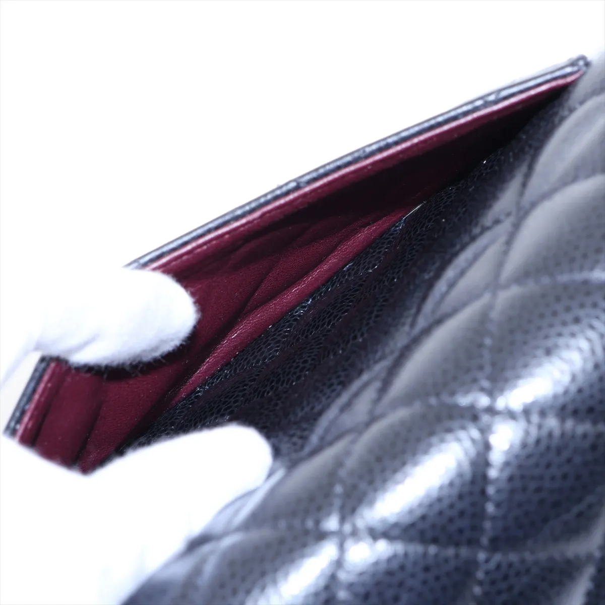 [Individually packaged] Chanel Matelassé 23 Small Caviar Skin Double Flap Double Chain Bag, Black with Silver Hardware, 30455546, Serial Number in the 30s, A01113 — view 11