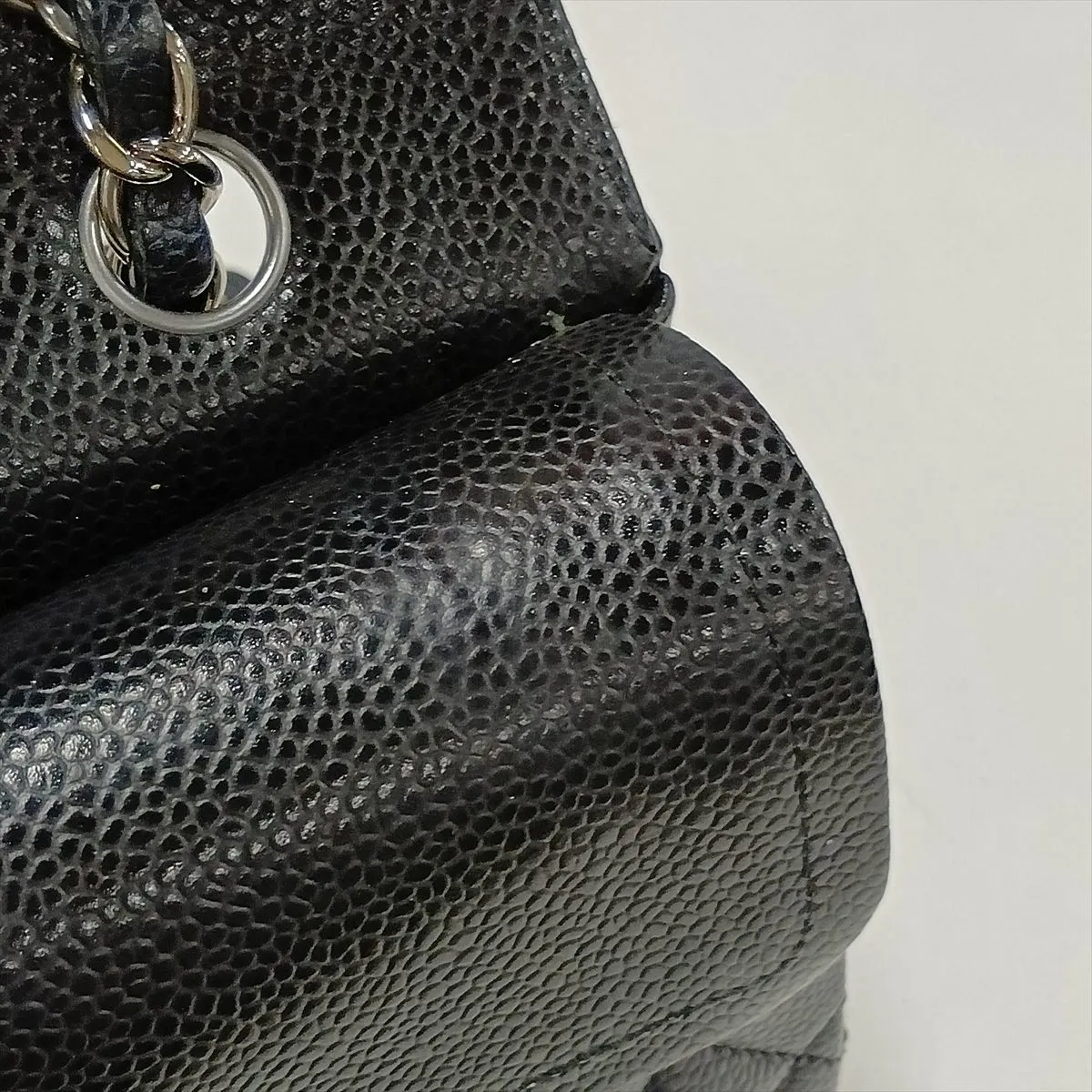 [Individually packaged] Chanel Matelassé 23 Small Caviar Skin Double Flap Double Chain Bag, Black with Silver Hardware, 30455546, Serial Number in the 30s, A01113 — view 15