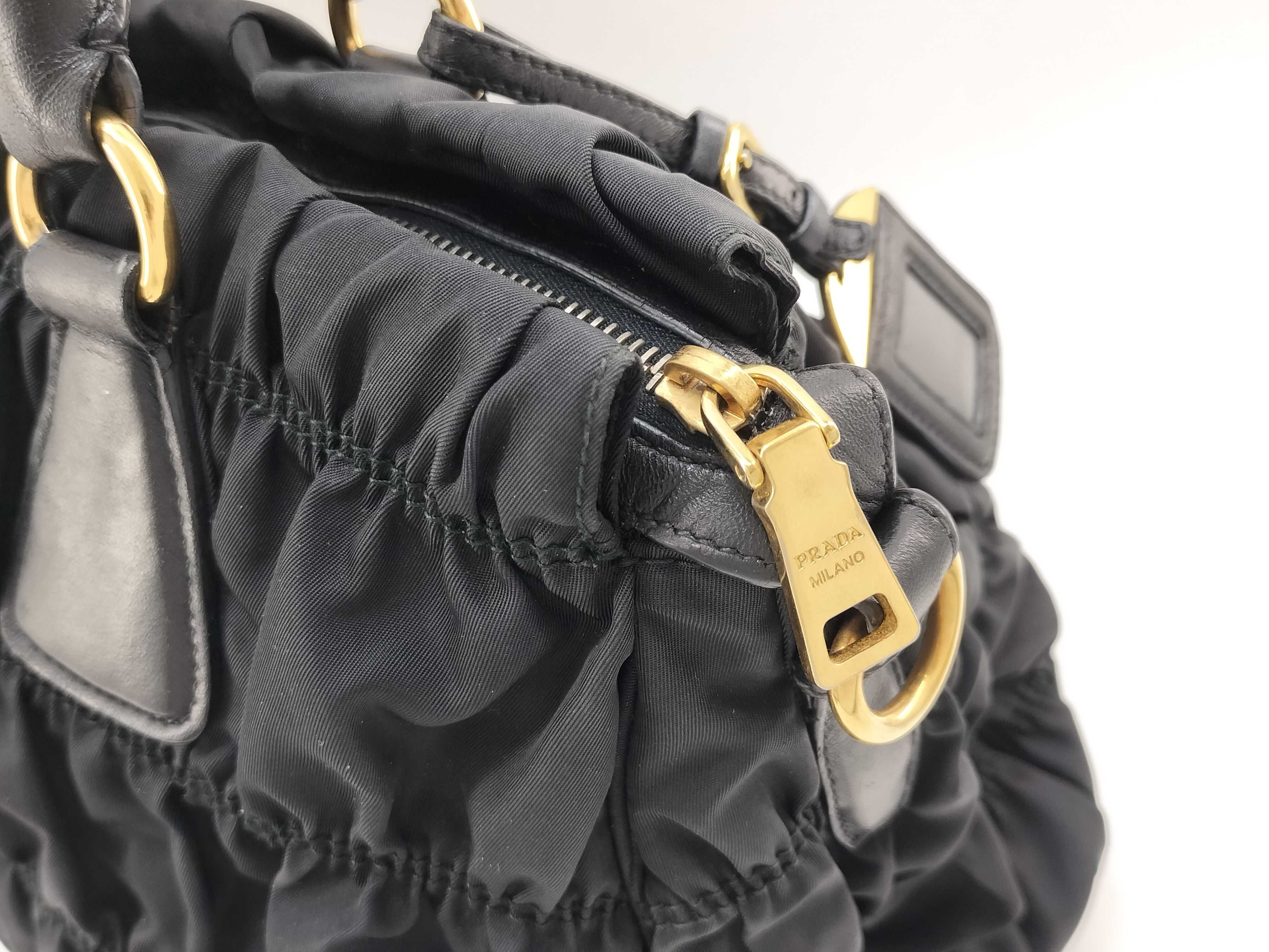 Tessuto Gaufre Nylon Tote Shoulder Bag Black BN1336 Handbag — view 4