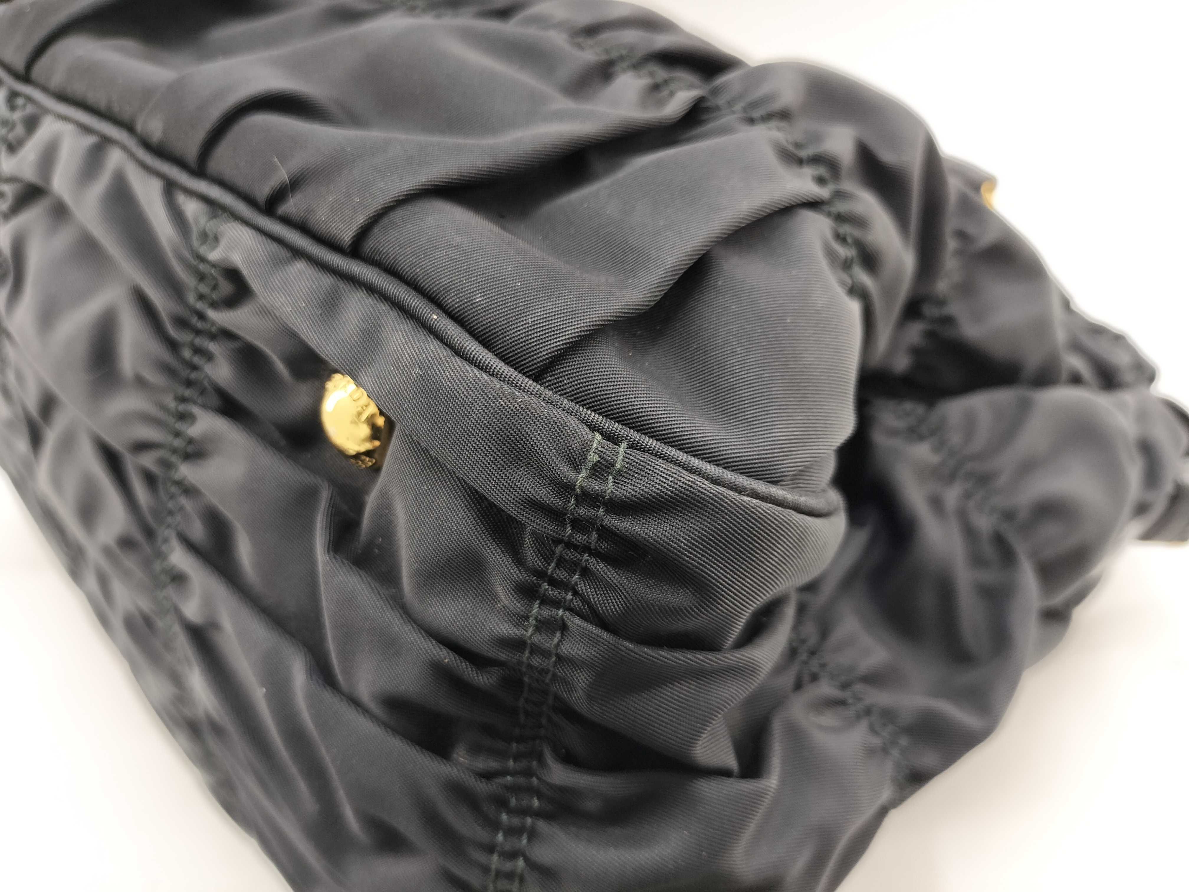 Tessuto Gaufre Nylon Tote Shoulder Bag Black BN1336 Handbag — view 10