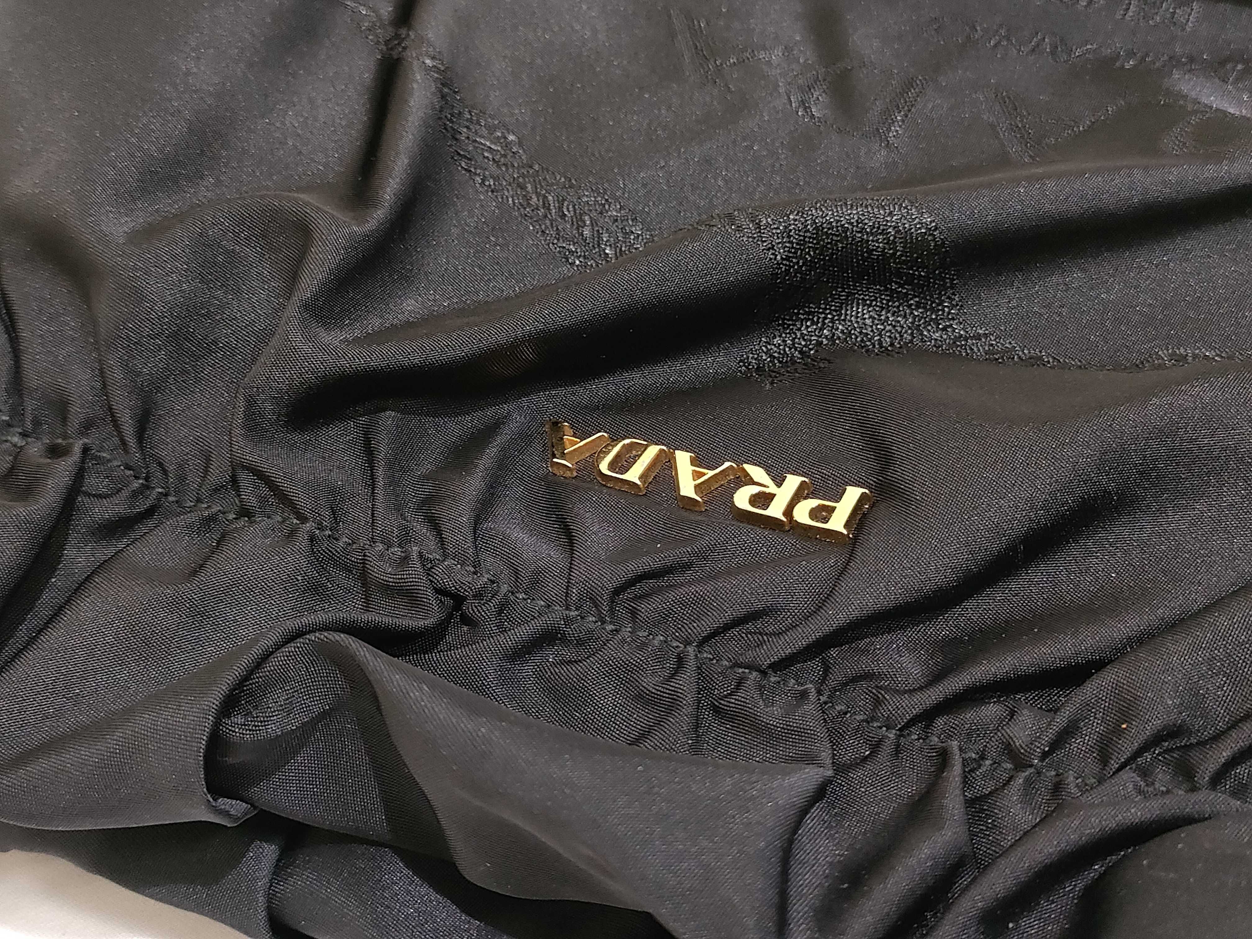 Nylon Prada Tessuto x Leather Tote Bag Black BN1758 Tote Bag — view 13