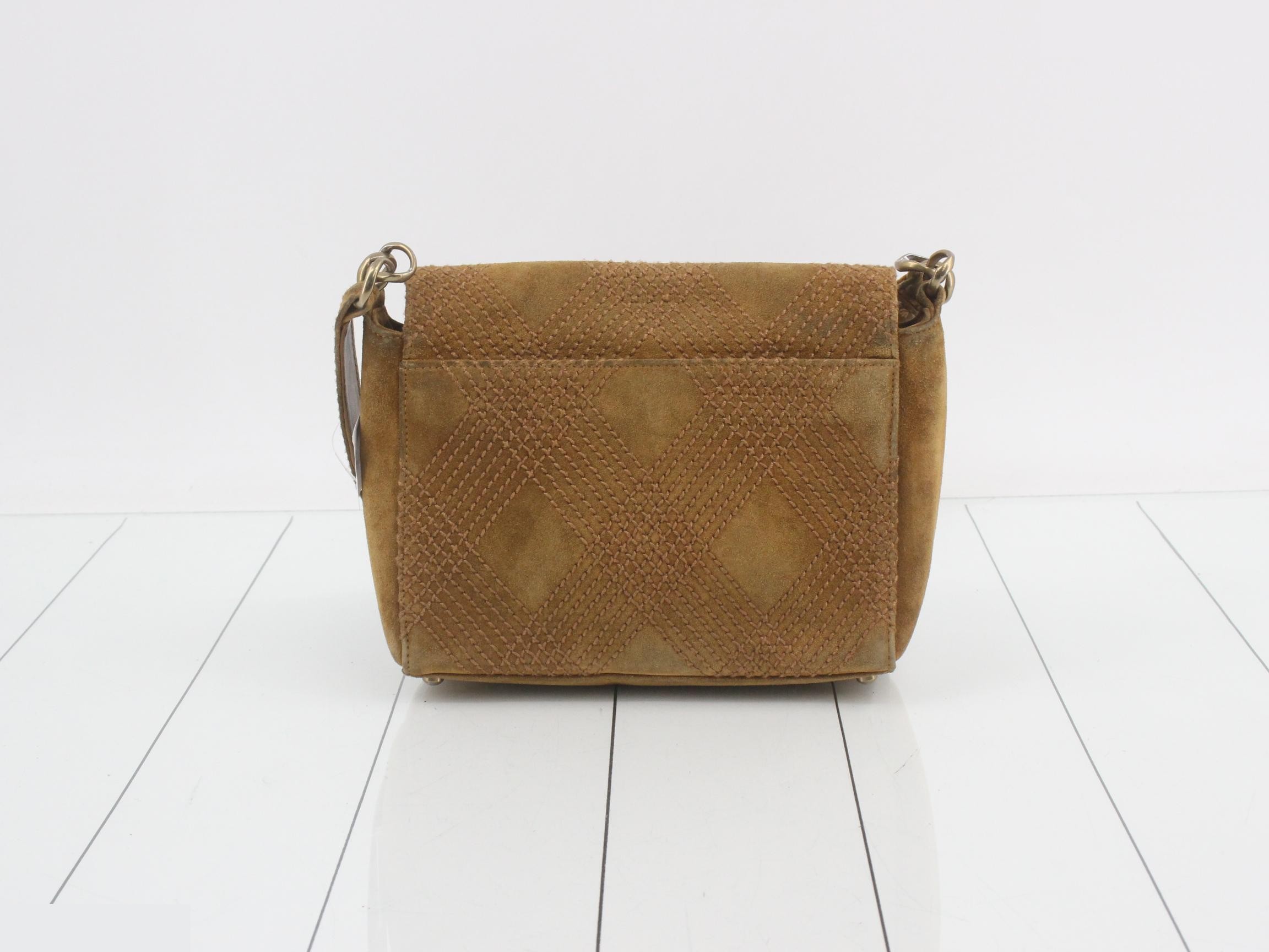 Wild Stitch Suede Shoulder Bag (Brown) — view 2