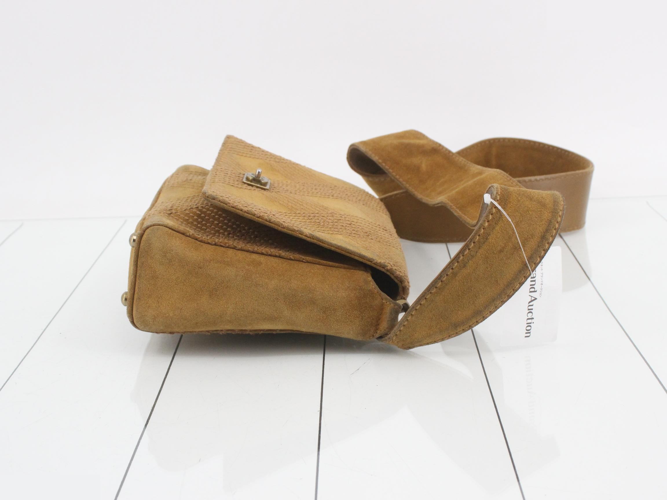 Wild Stitch Suede Shoulder Bag (Brown) — view 3