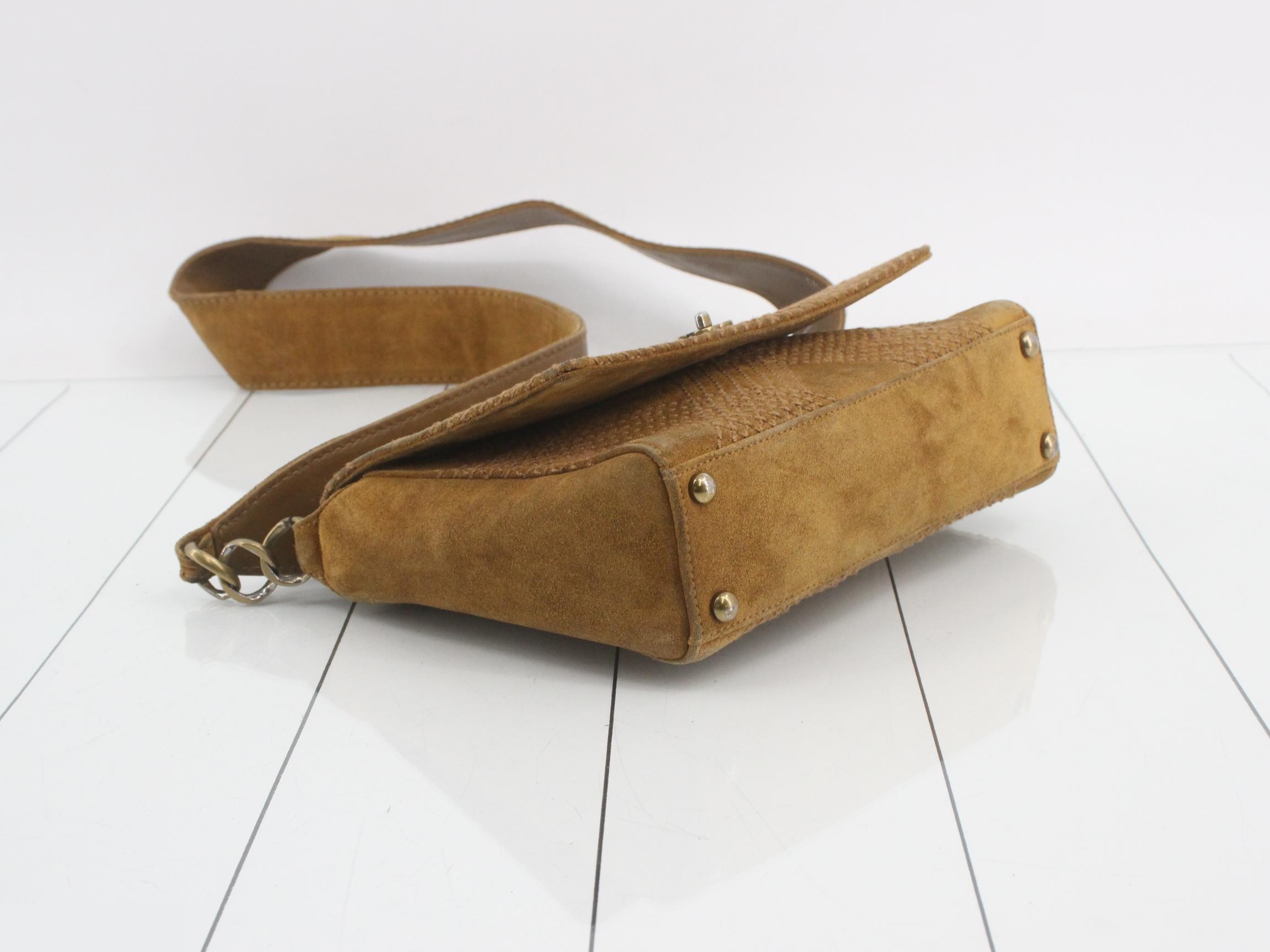 Wild Stitch Suede Shoulder Bag (Brown) — view 5