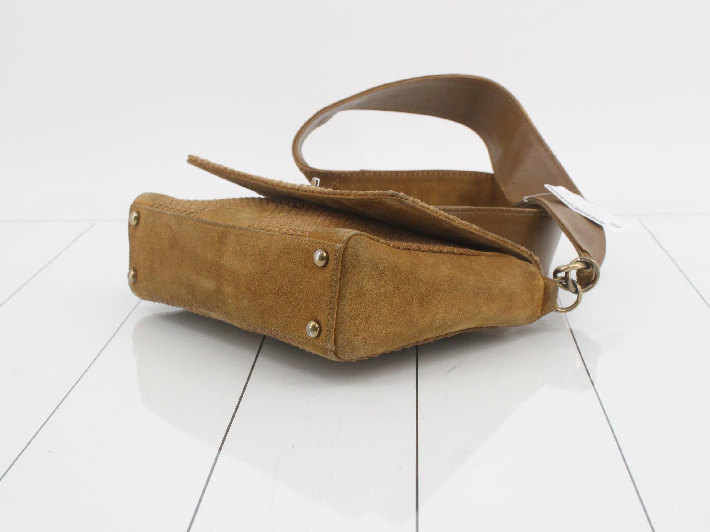 Wild Stitch Suede Shoulder Bag (Brown) — view 6