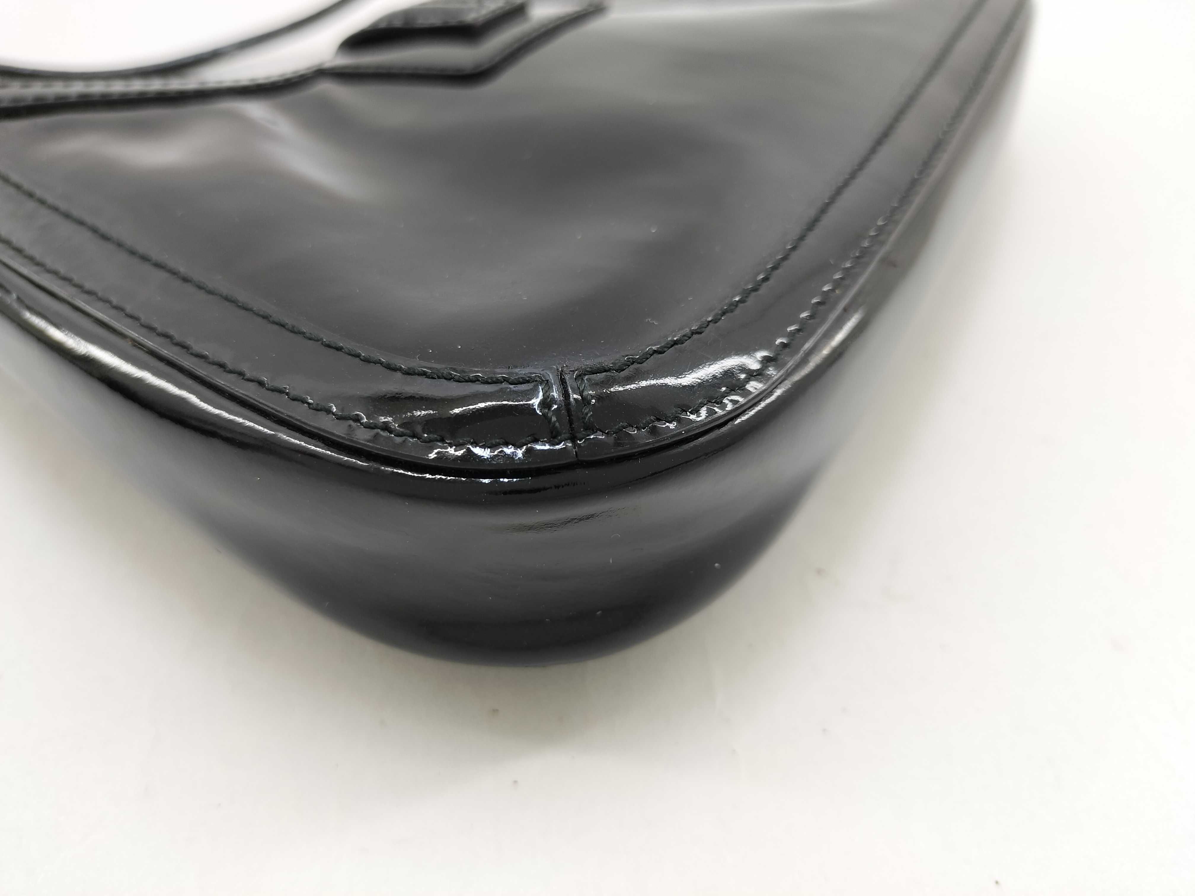 handbag, G logo, patent leather, black shoulder bag — view 5