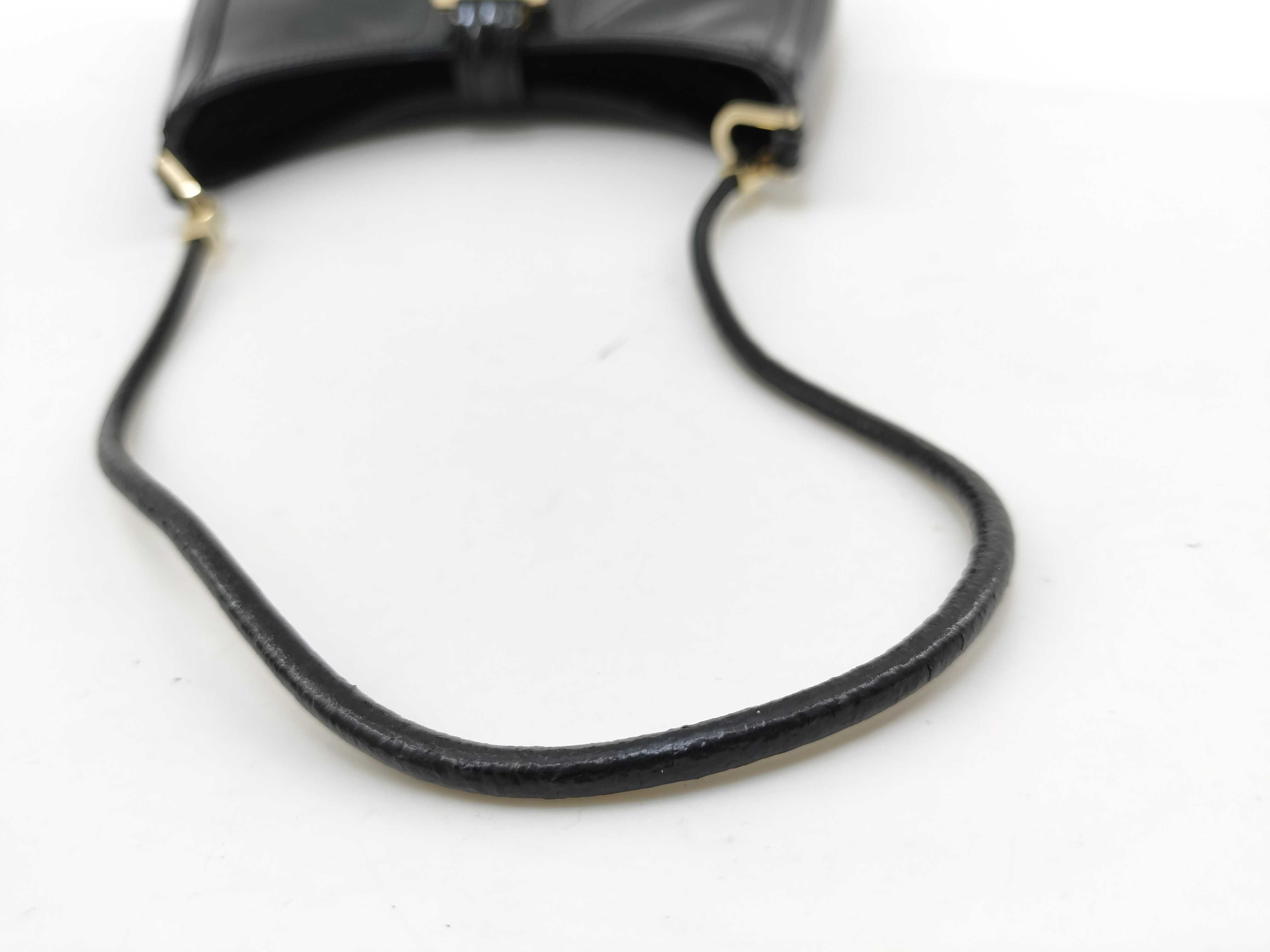 handbag, G logo, patent leather, black shoulder bag — view 8