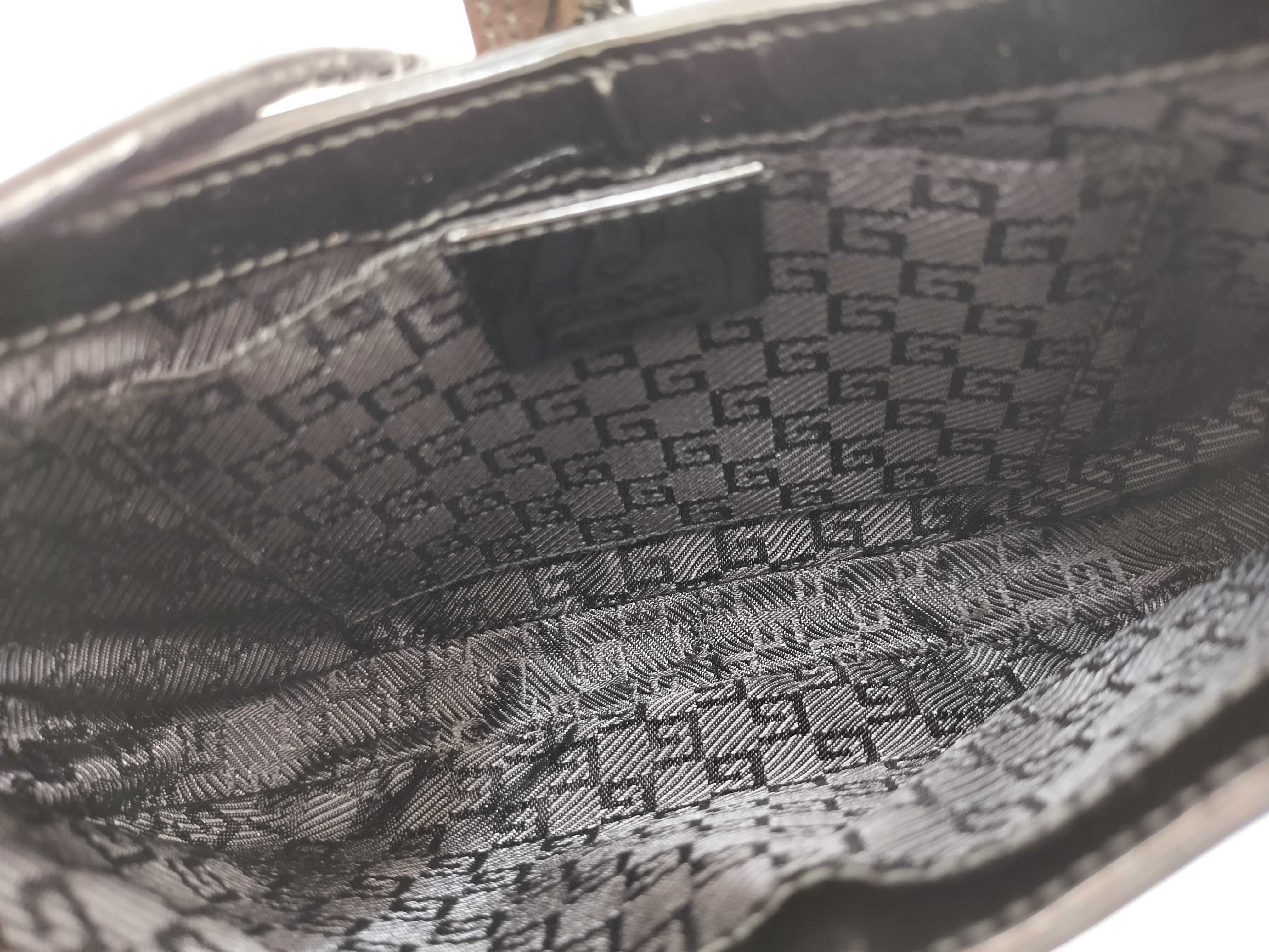 handbag, G logo, patent leather, black shoulder bag — view 10