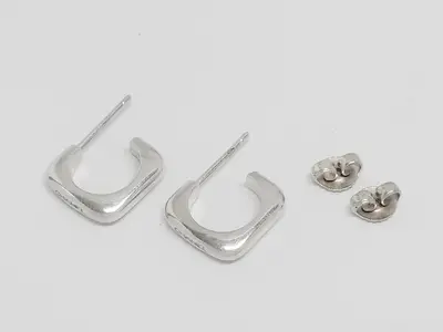 Logo 925 Silver Earrings 4.2g