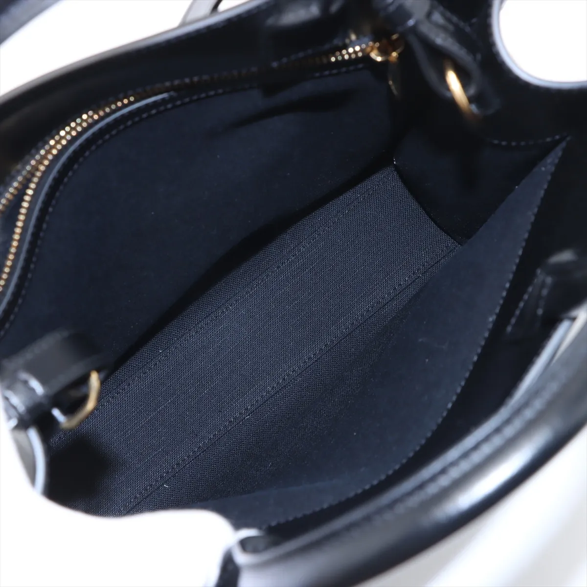 Medium Vertical Hippo Canvas x Leather 2WAY Tote Bag Black — view 8