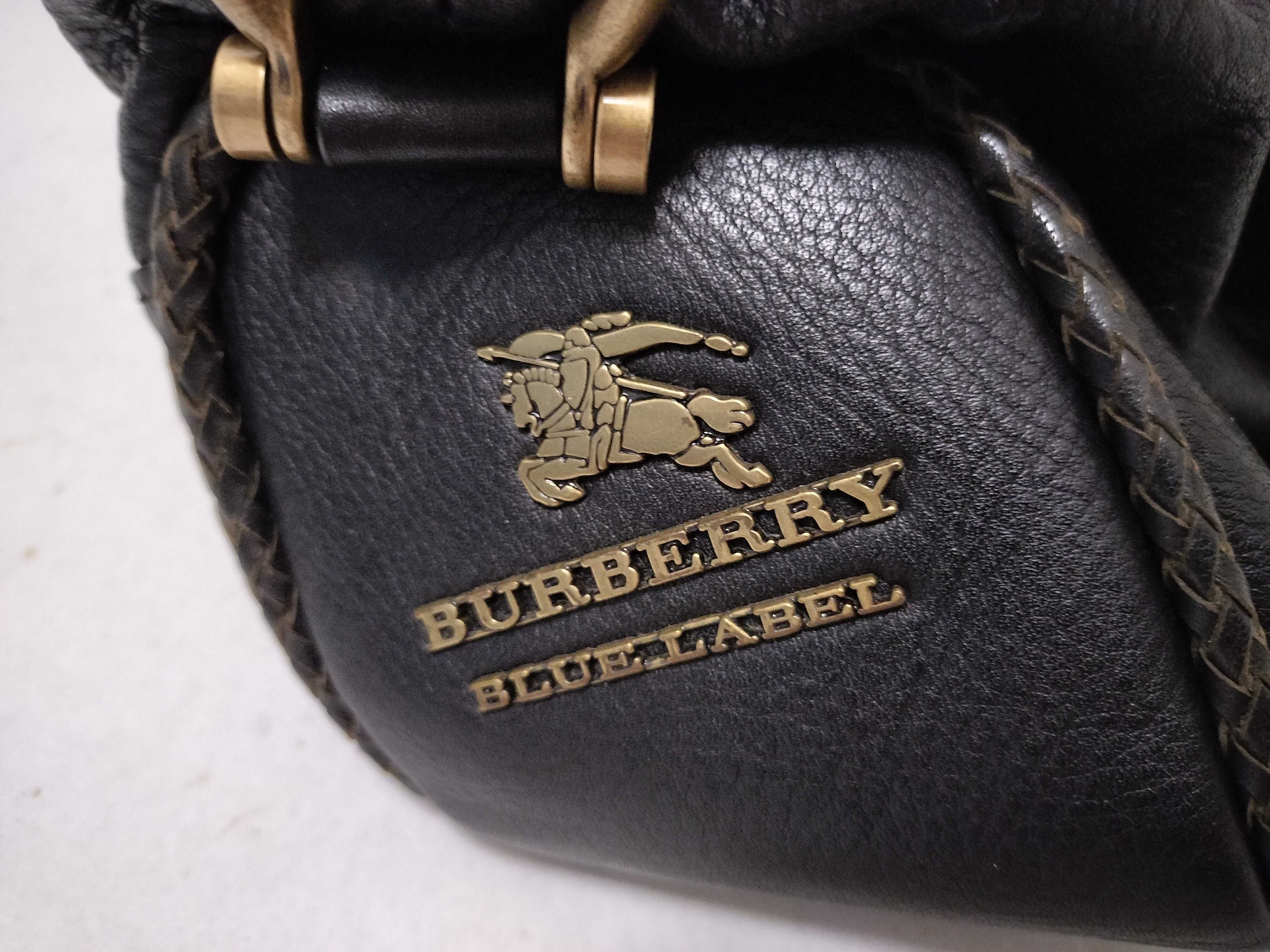 Blue Label Burberry Handbag Leather Black Shoulder Bag — view 13