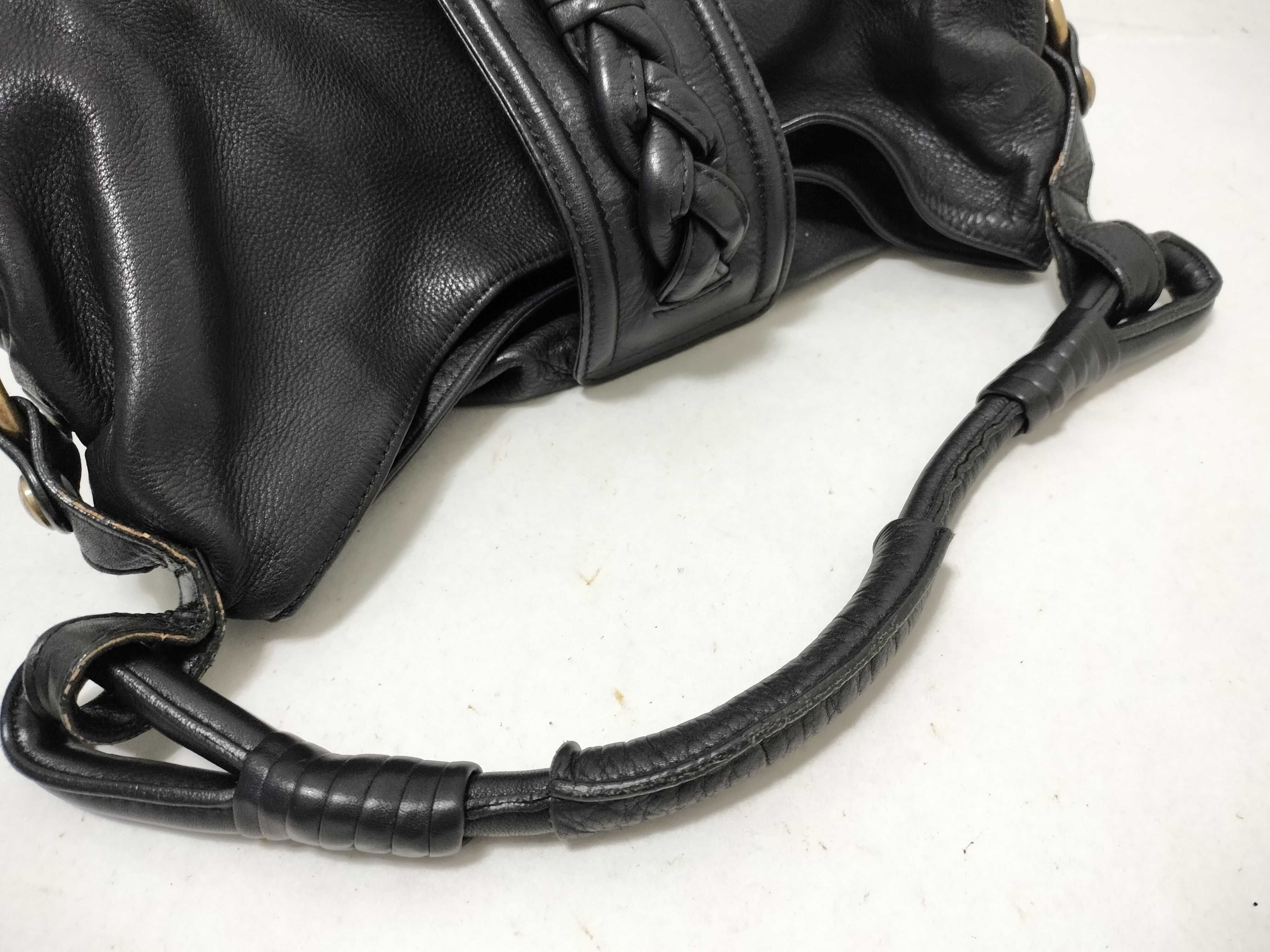 Blue Label Burberry Handbag Leather Black Shoulder Bag — view 3