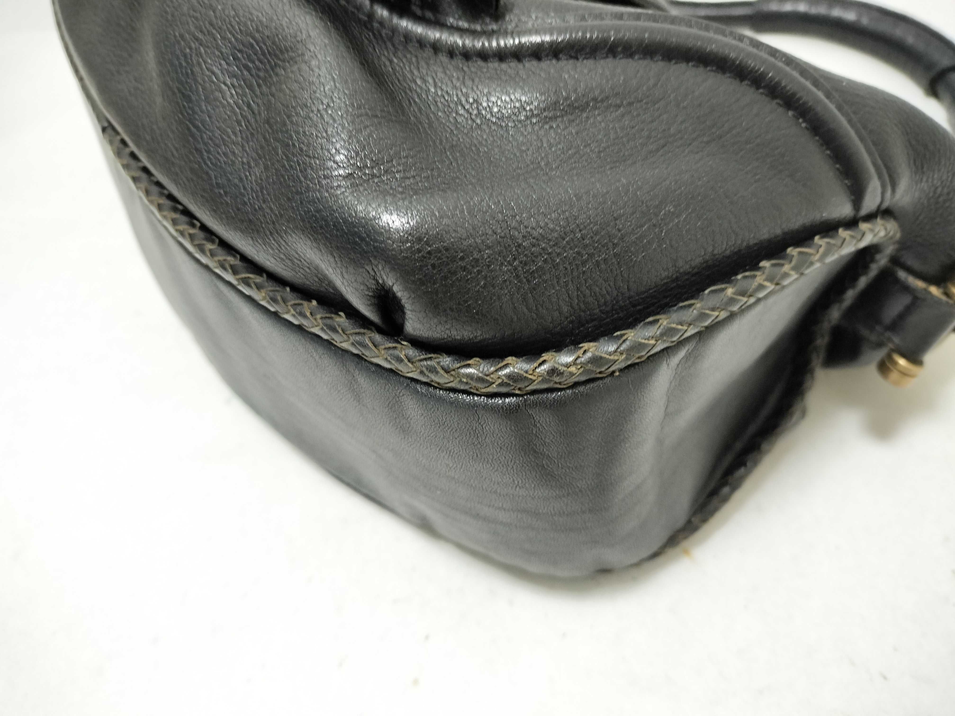 Blue Label Burberry Handbag Leather Black Shoulder Bag — view 6