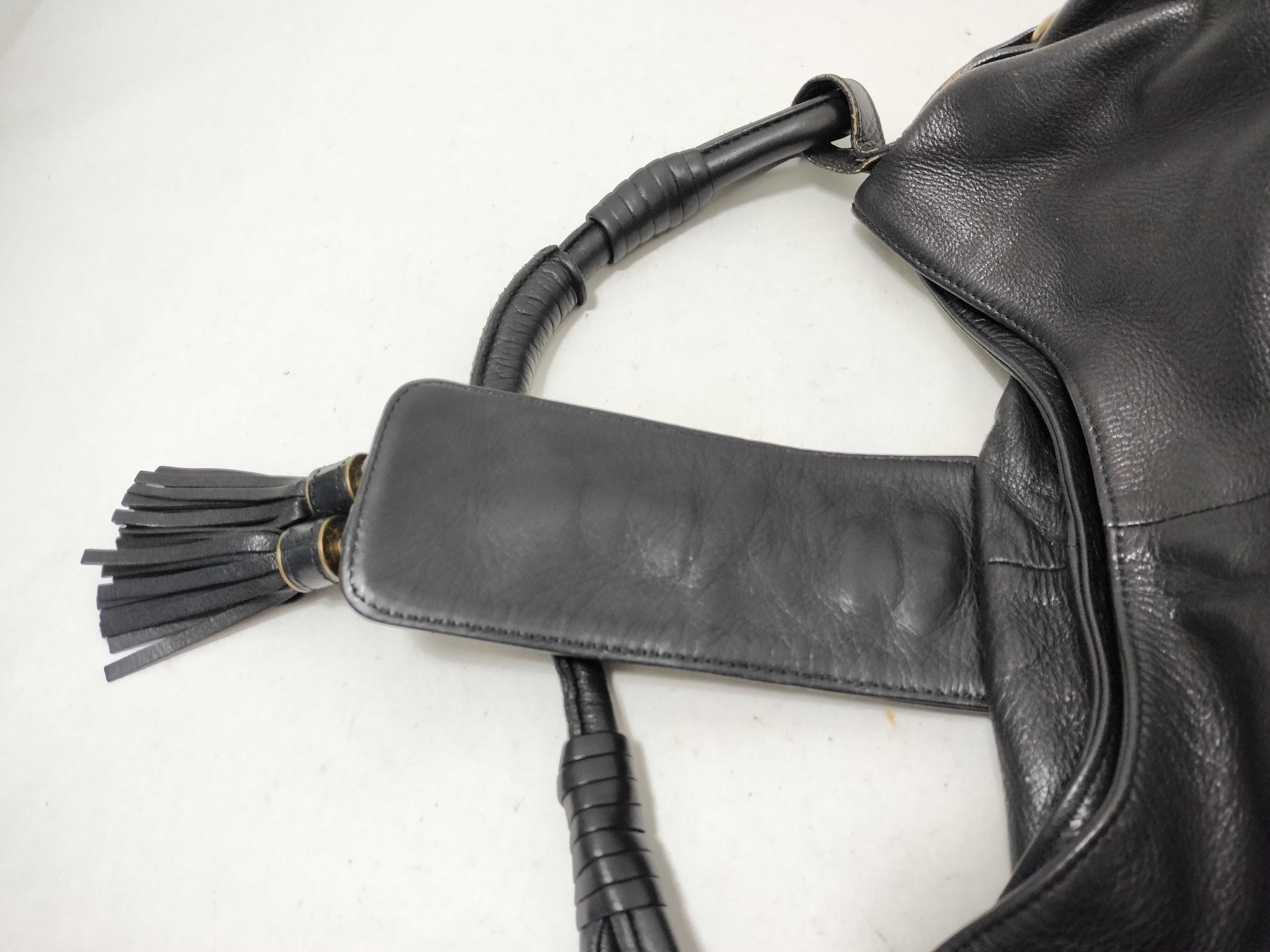 Blue Label Burberry Handbag Leather Black Shoulder Bag — view 8