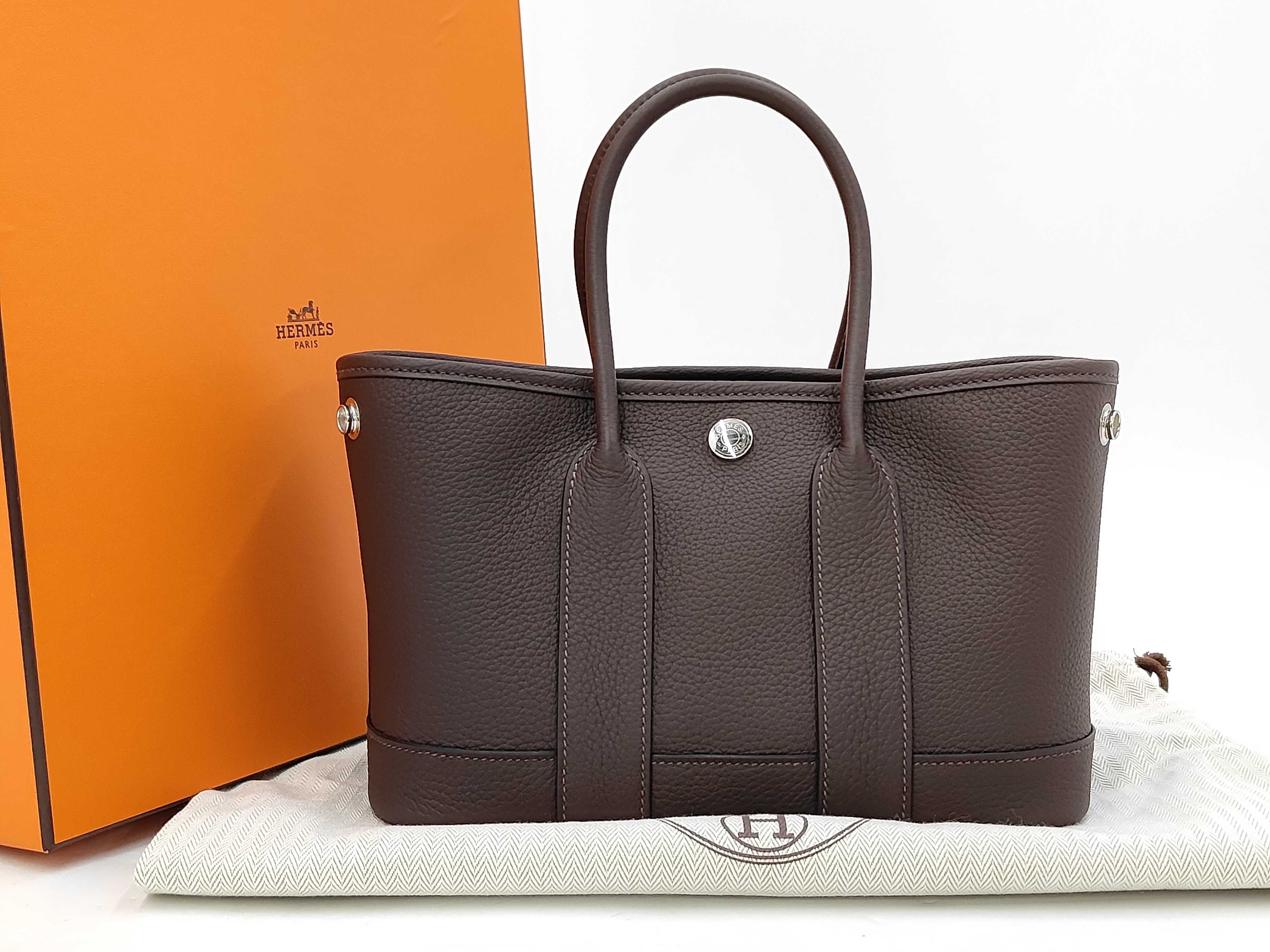 Neo Garden 23 Negonda Chocolate Silver Hardware G Stamp Handbag