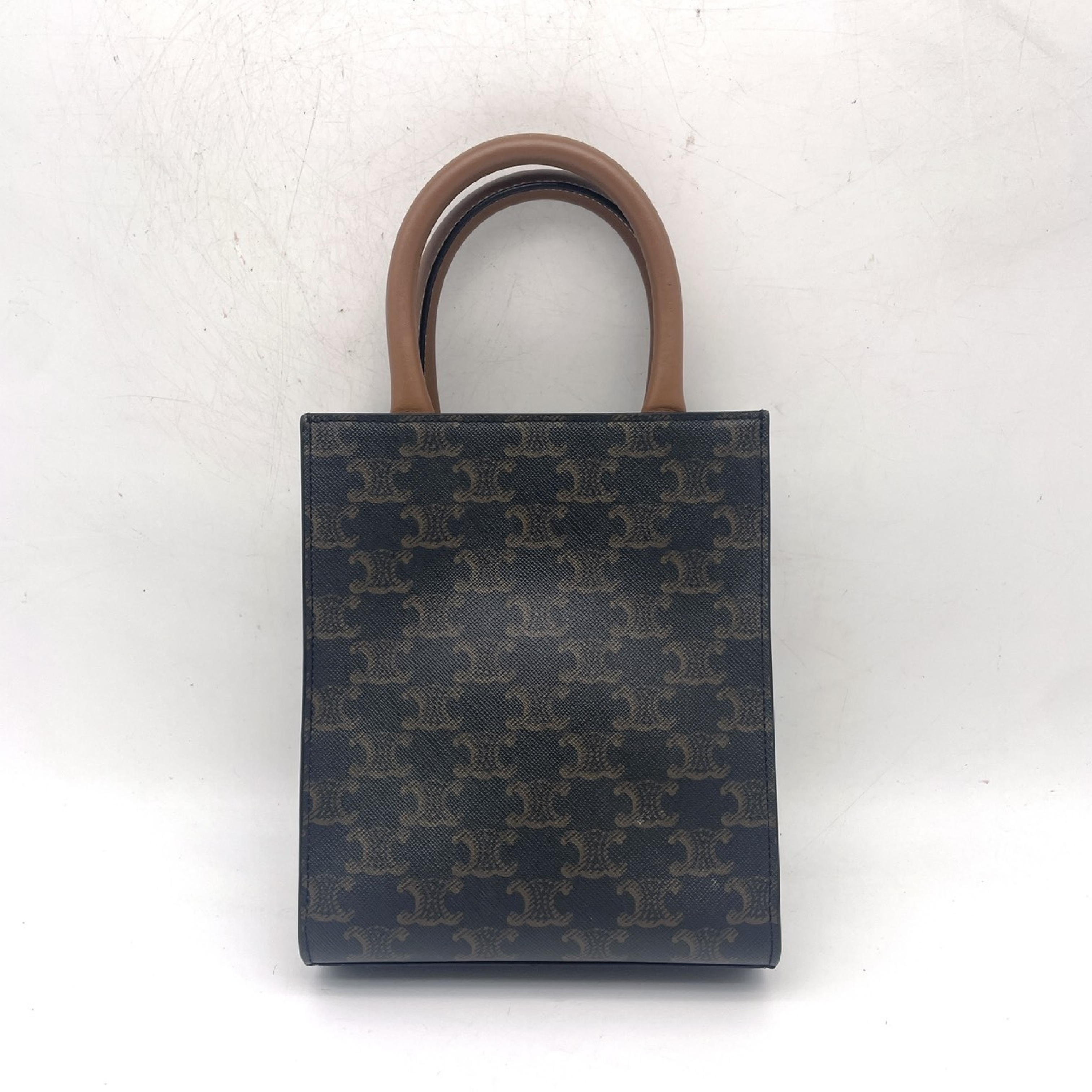 Triomphe Mini Vertical Cabas Handbag — view 2