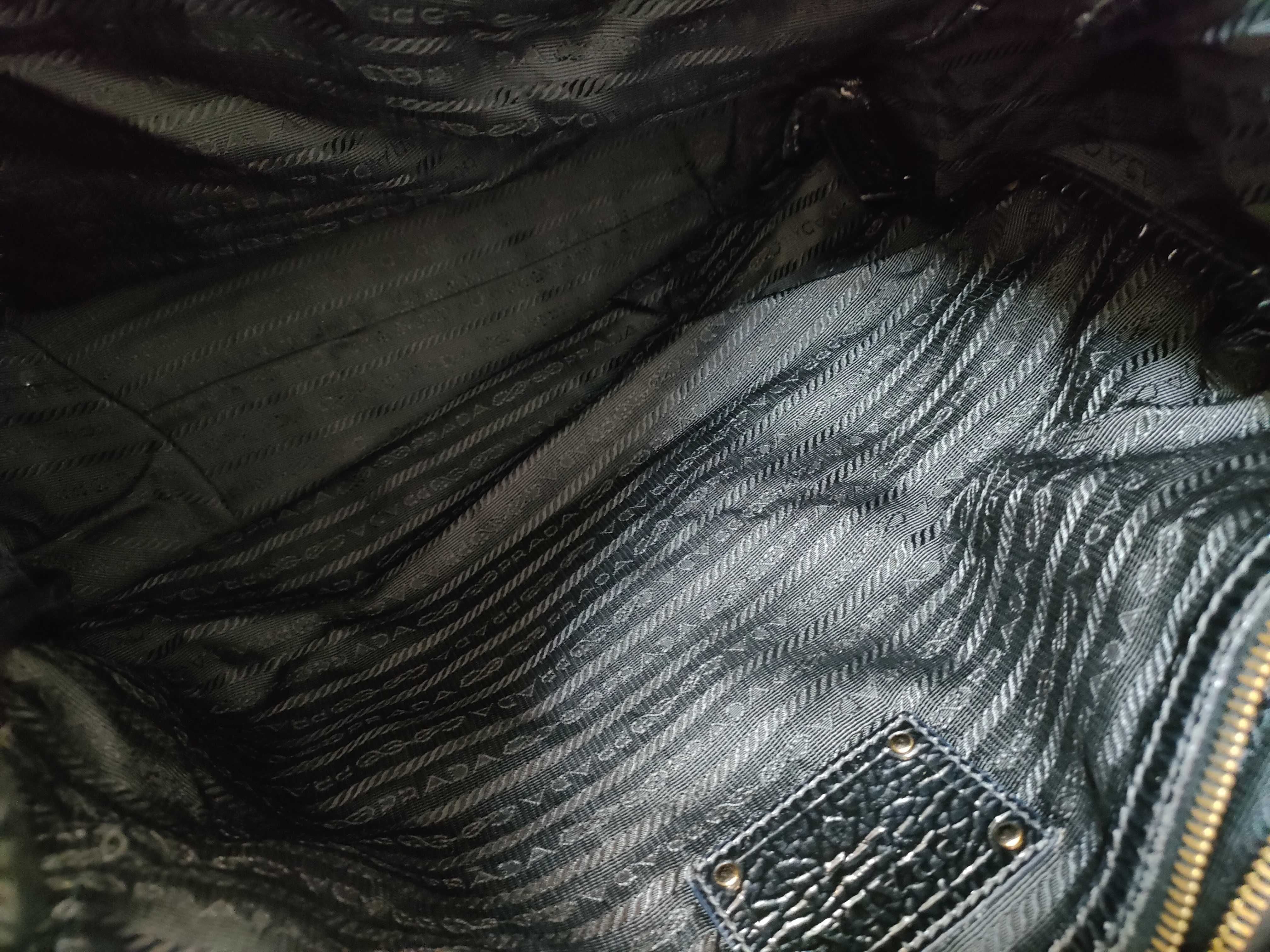 Vitello Daino 2-Way Black Patent Bag Handbag — view 11