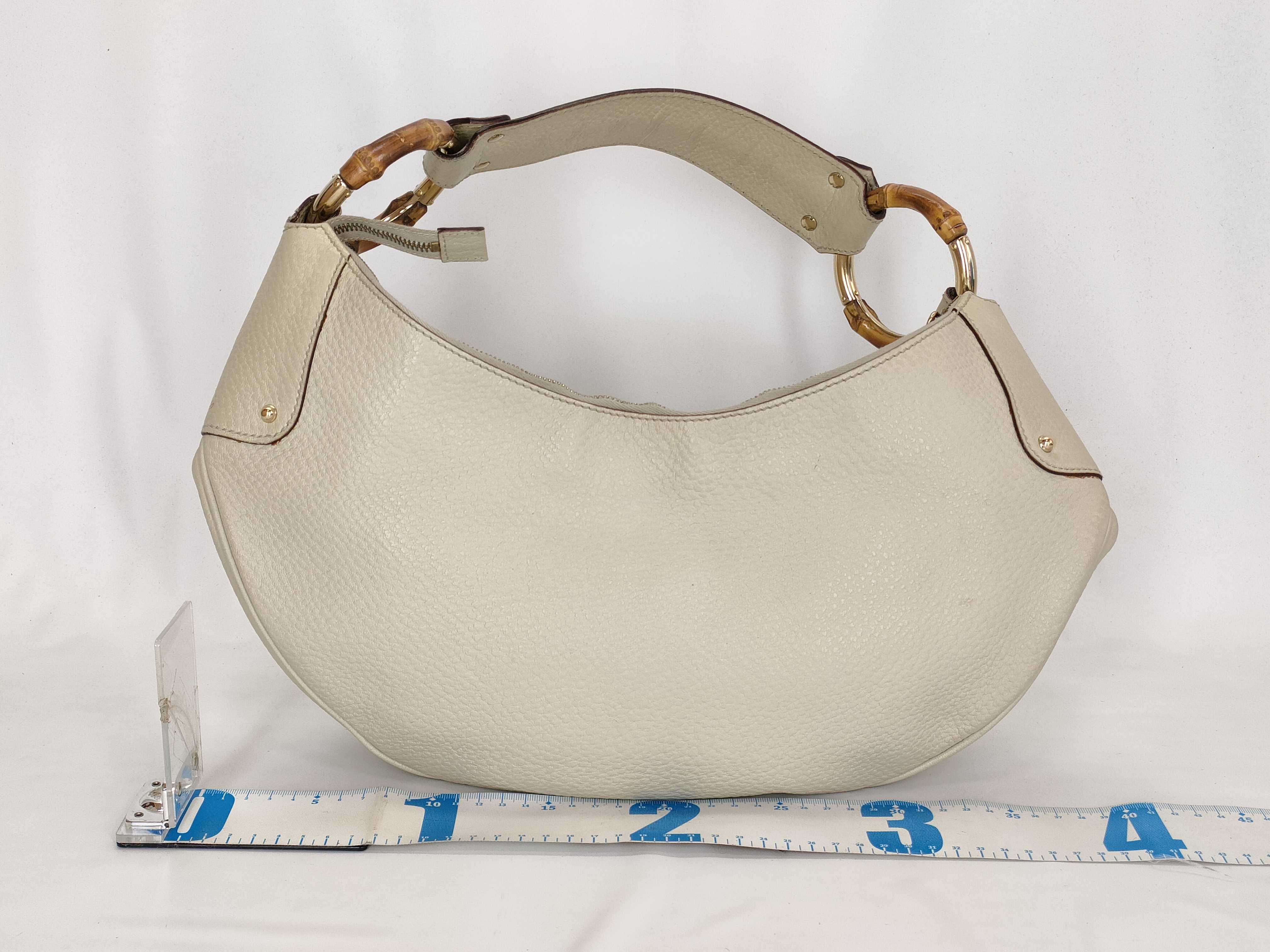 Bamboo Leather Handbag Shoulder Bag — view 2